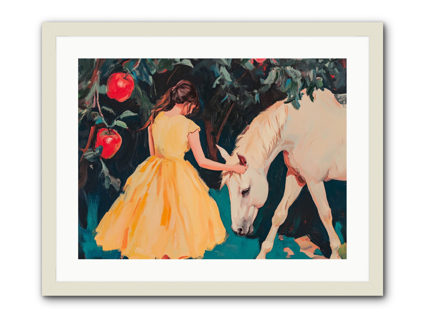 The Way Fruit Falls No.2 Rez2 -- Framed Print - White 24x18