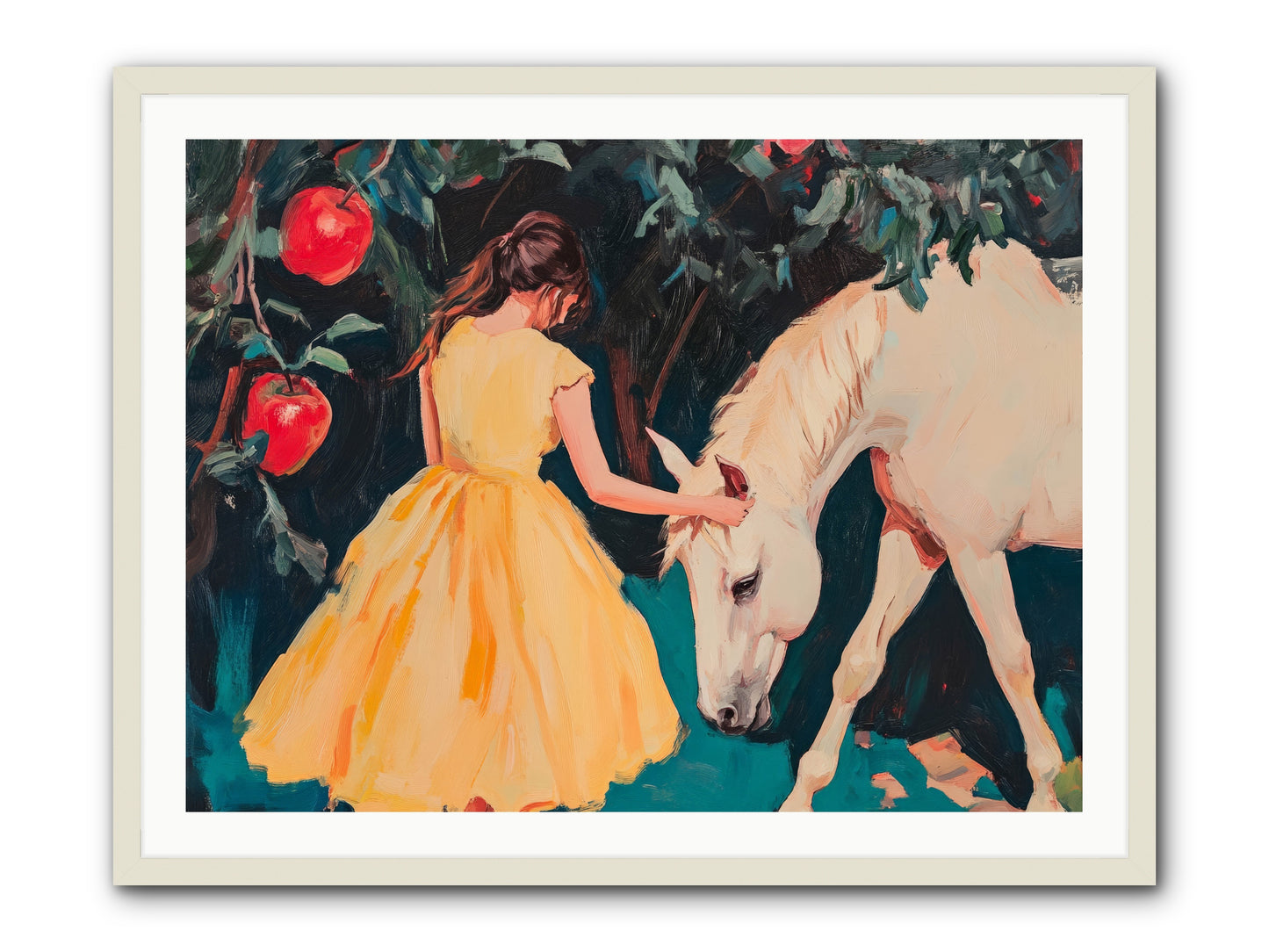 The Way Fruit Falls No.2 Rez2 -- Framed Print - White 40x30