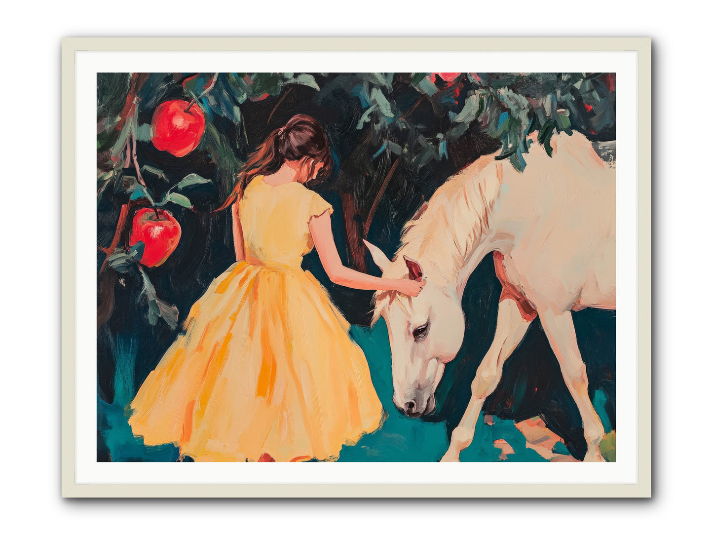 The Way Fruit Falls No.2 Rez2 -- Framed Print - White 48x36