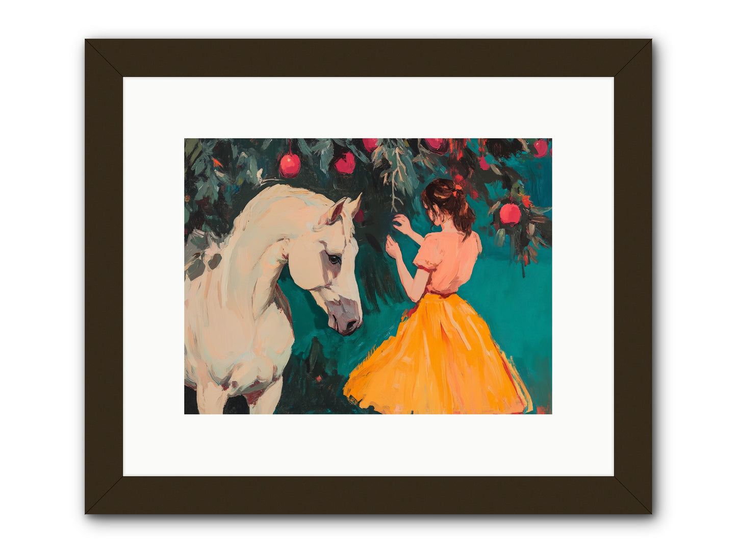 The Way Fruit Falls no.1 Rez2 -- Framed Print - Black 12x9