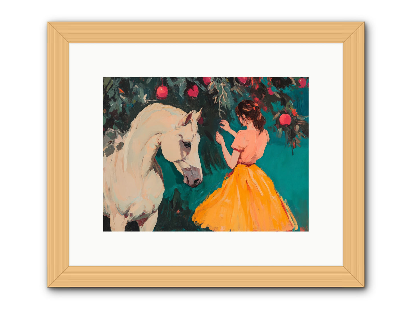The Way Fruit Falls no.1 Rez2 -- Framed Print - Natural 12x9