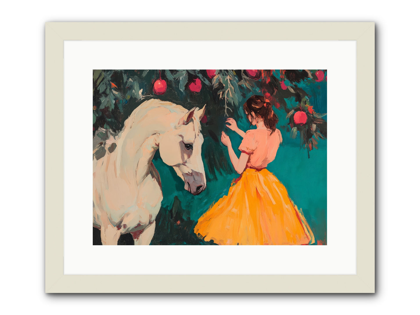 The Way Fruit Falls no.1 Rez2 -- Framed Print - White 16x12