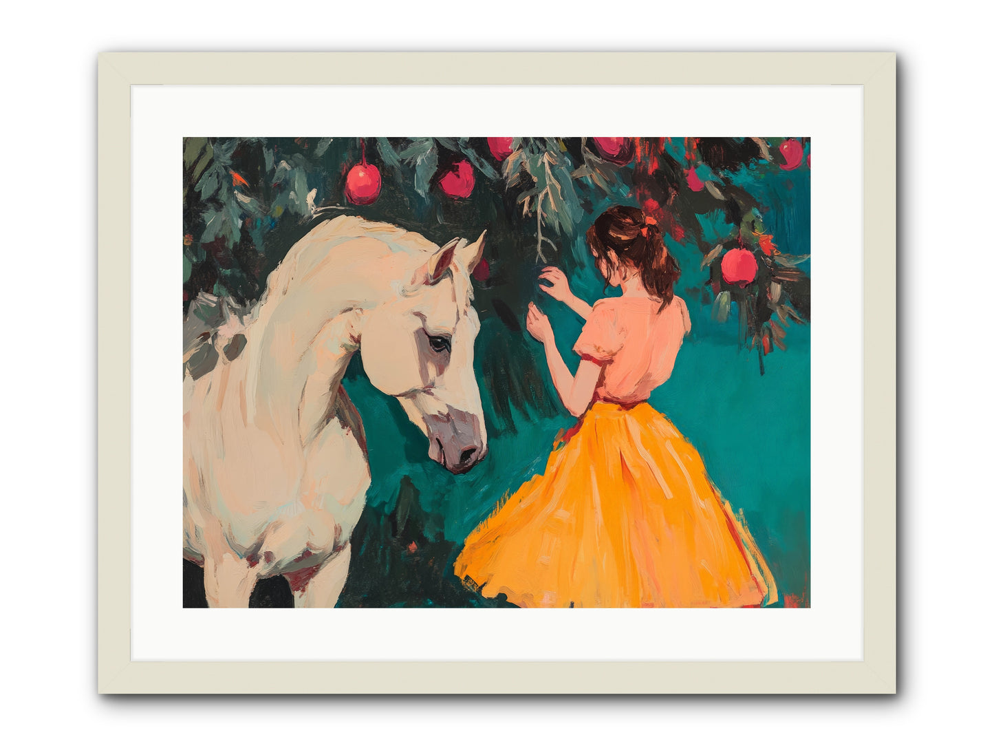 The Way Fruit Falls no.1 Rez2 -- Framed Print - White 24x18