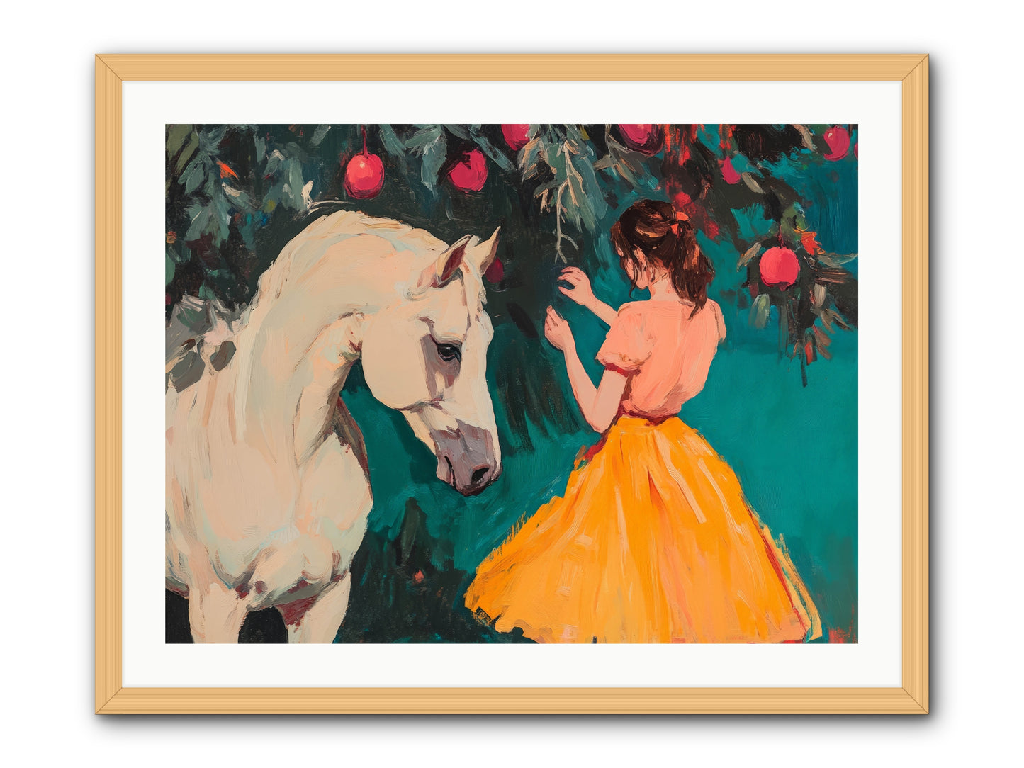 The Way Fruit Falls no.1 Rez2 -- Framed Print - Natural 32x24