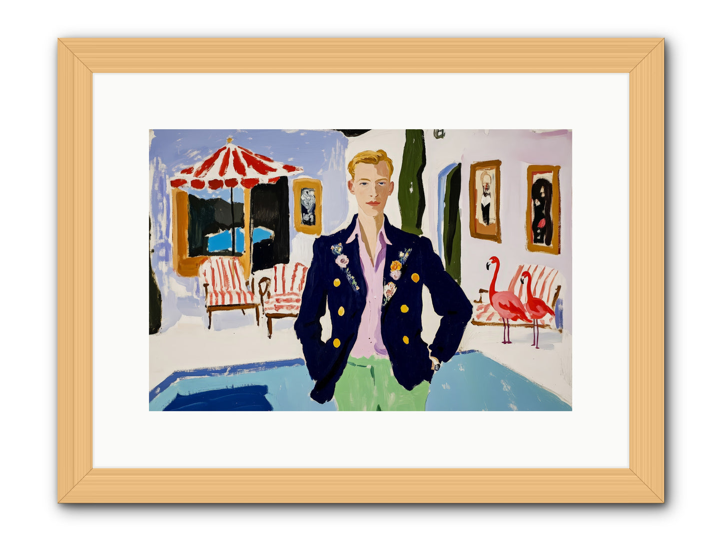 The Weekend Book -- Framed Print - Natural 15x10