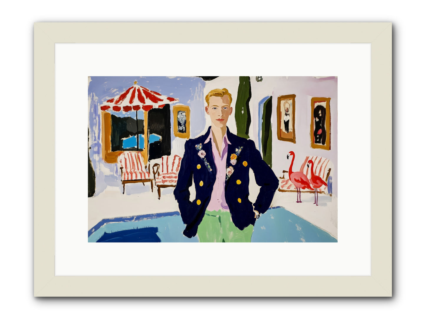 The Weekend Book -- Framed Print - White 15x10