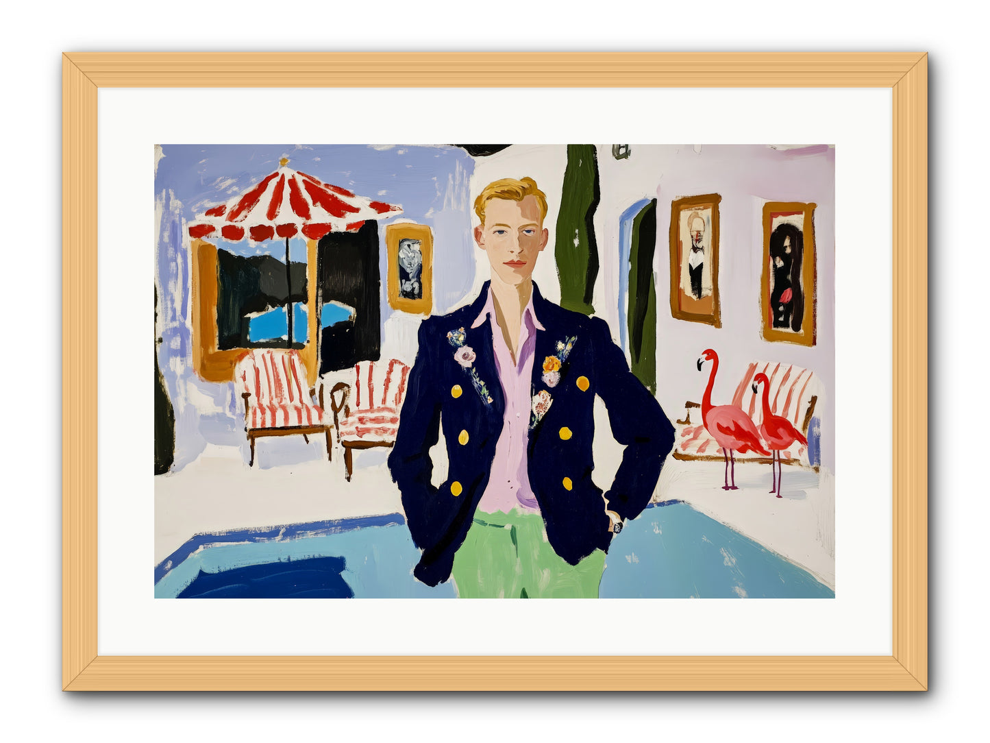 The Weekend Book -- Framed Print - Natural 24x16