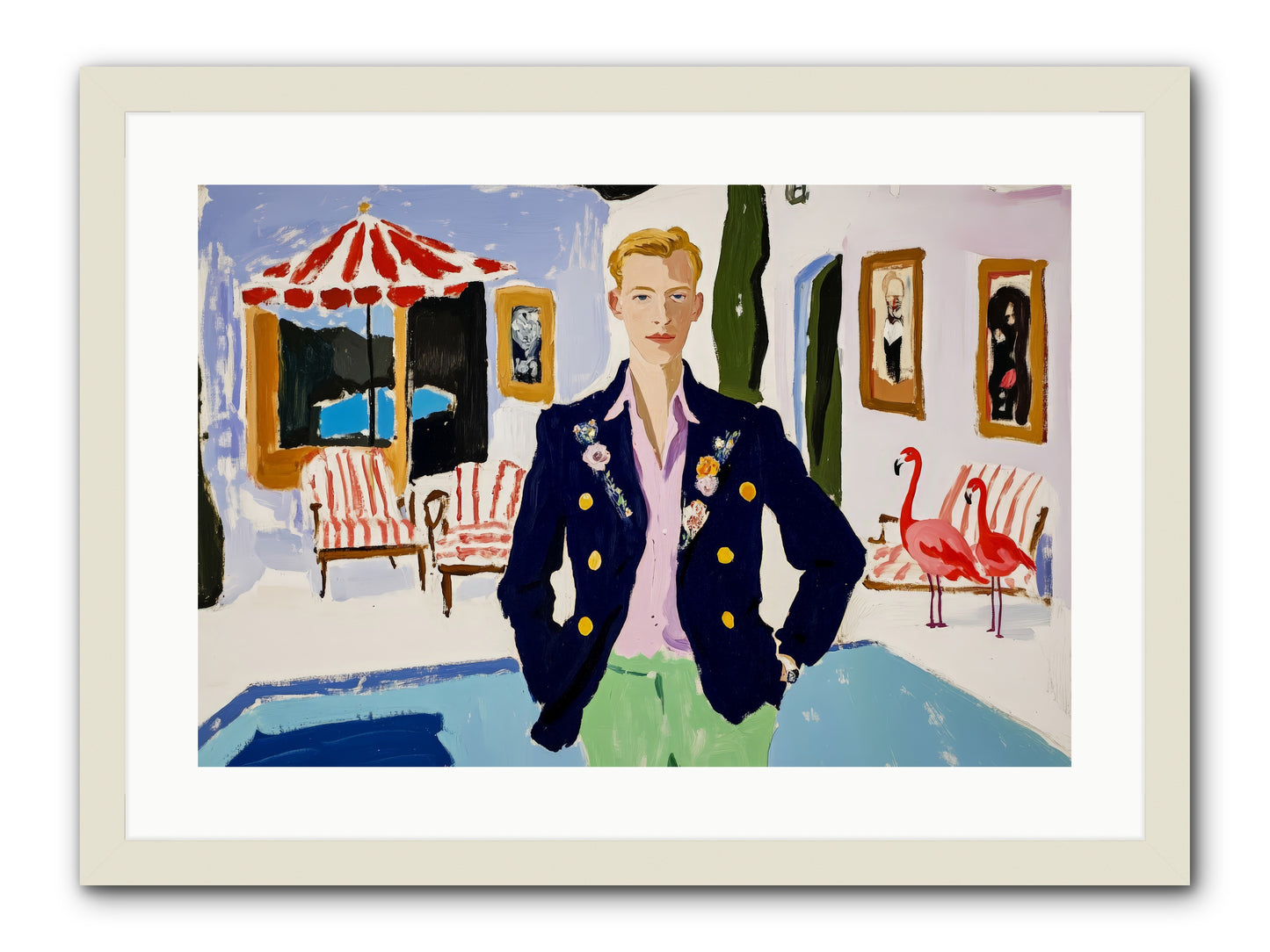 The Weekend Book -- Framed Print - White 24x16