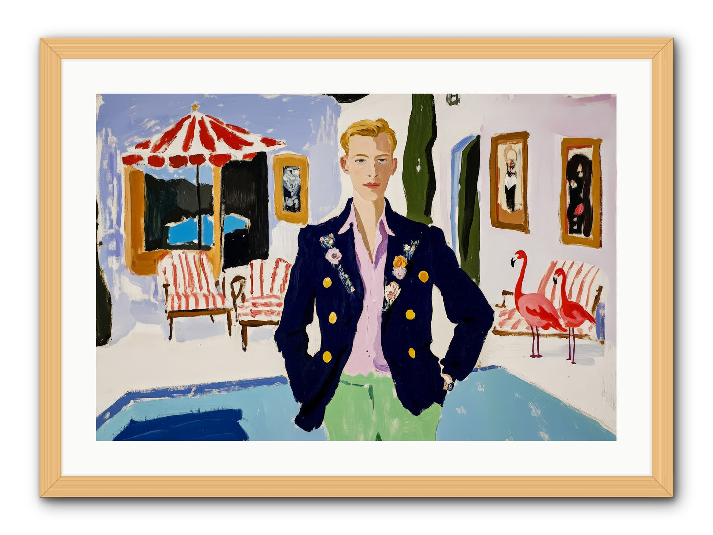 The Weekend Book -- Framed Print - Natural 30x20