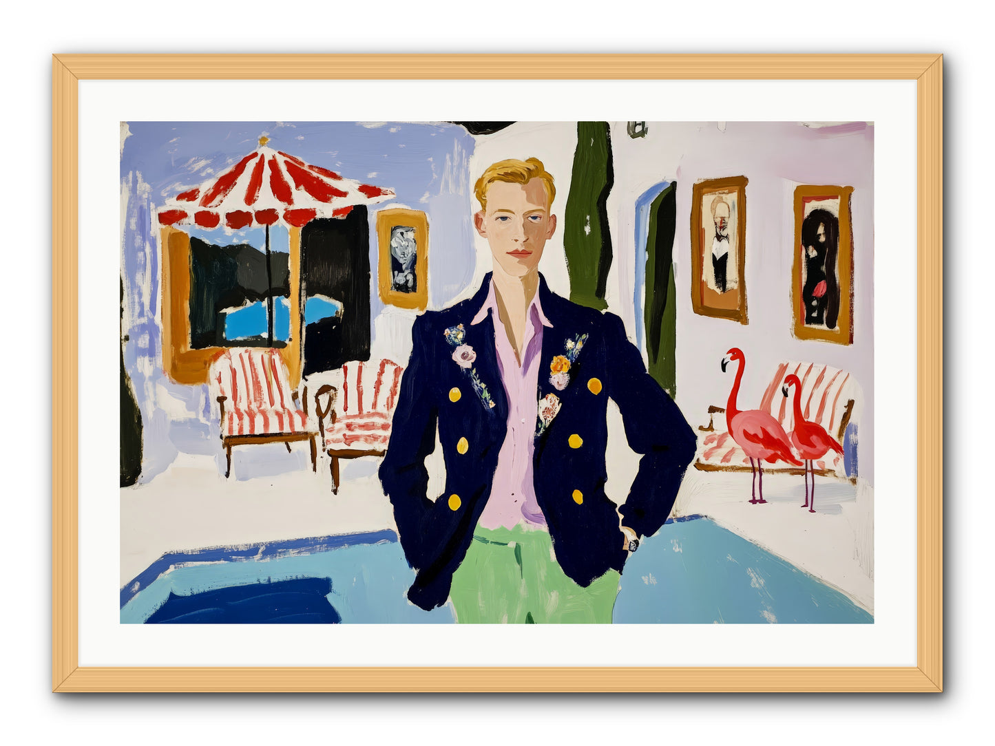The Weekend Book -- Framed Print - Natural 36x24