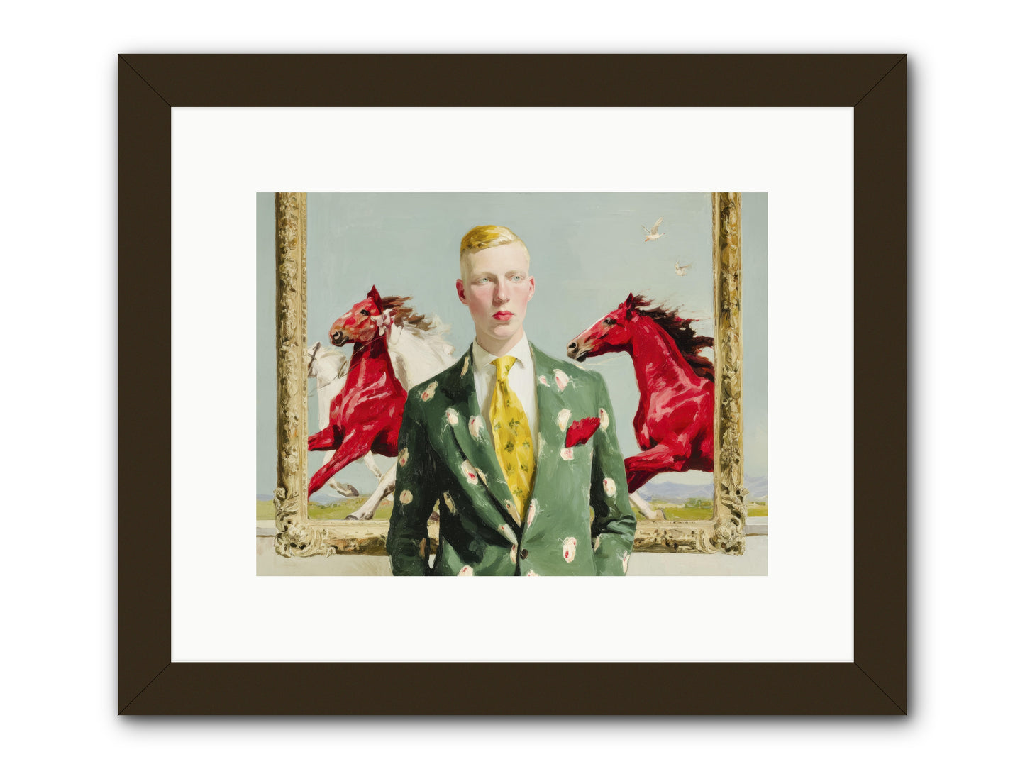 The Well-Dressed Riddle -- Framed Print - Black 12x9