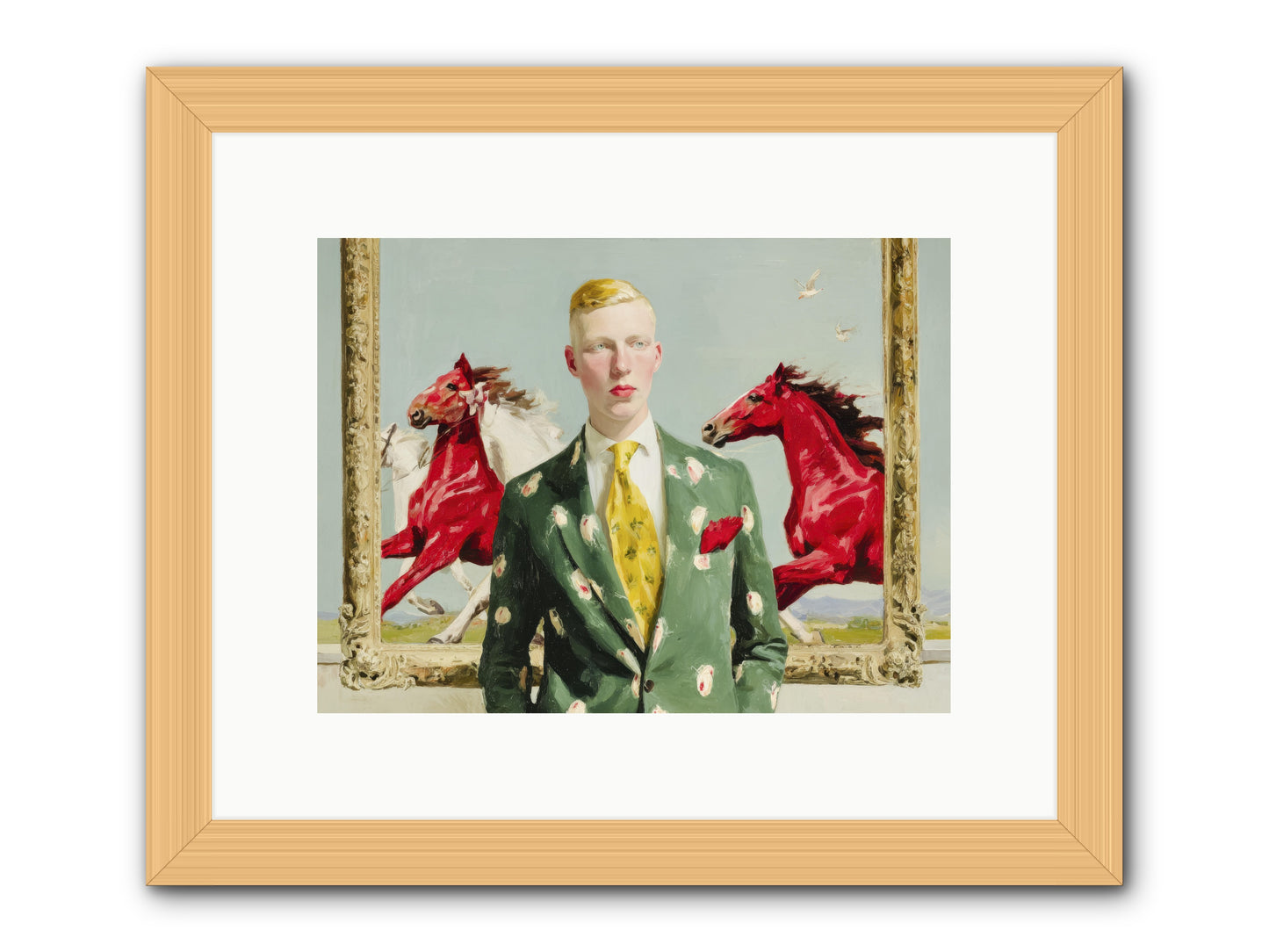 The Well-Dressed Riddle -- Framed Print - Natural 12x9