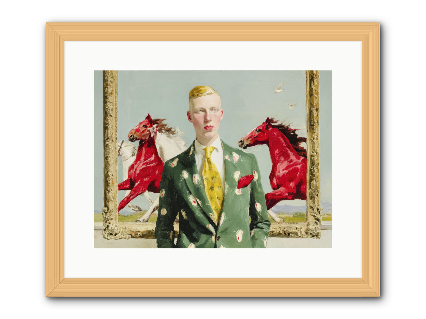 The Well-Dressed Riddle -- Framed Print - Natural 16x12