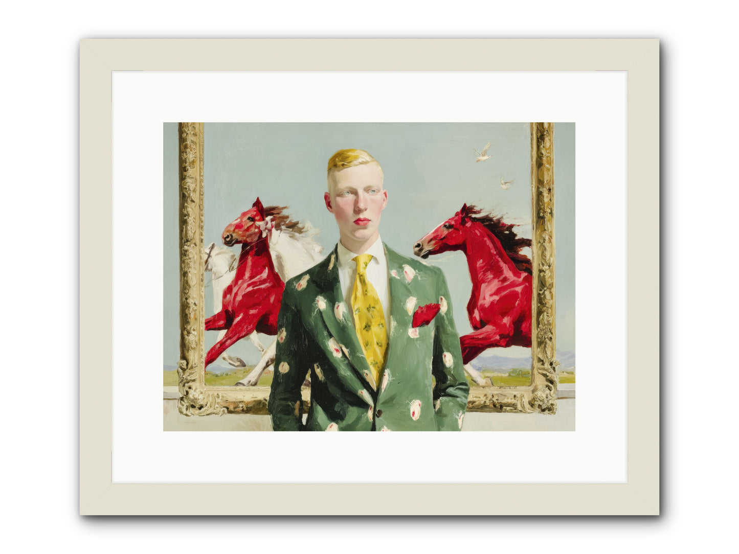 The Well-Dressed Riddle -- Framed Print - White 16x12