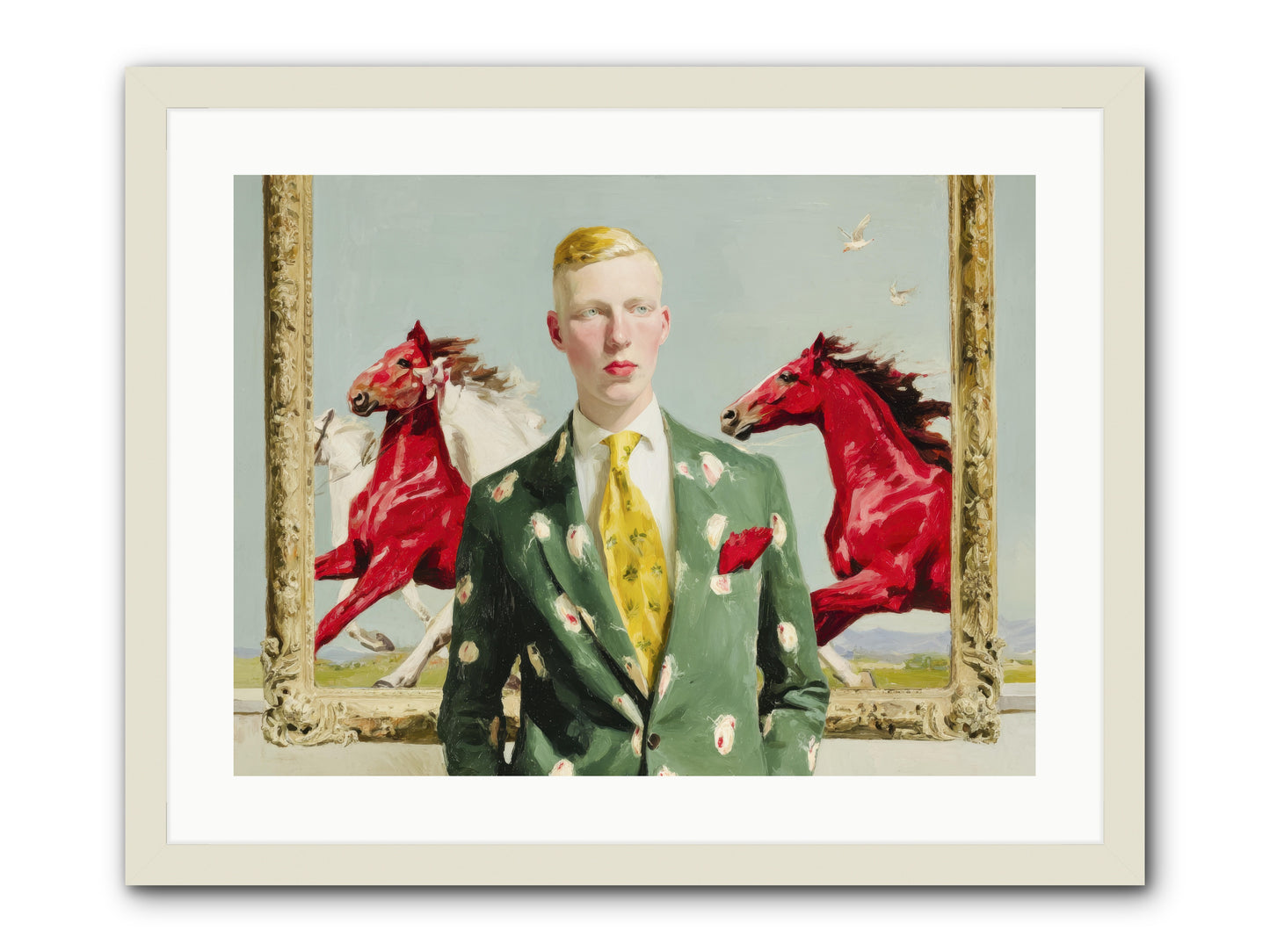 The Well-Dressed Riddle -- Framed Print - White 24x18