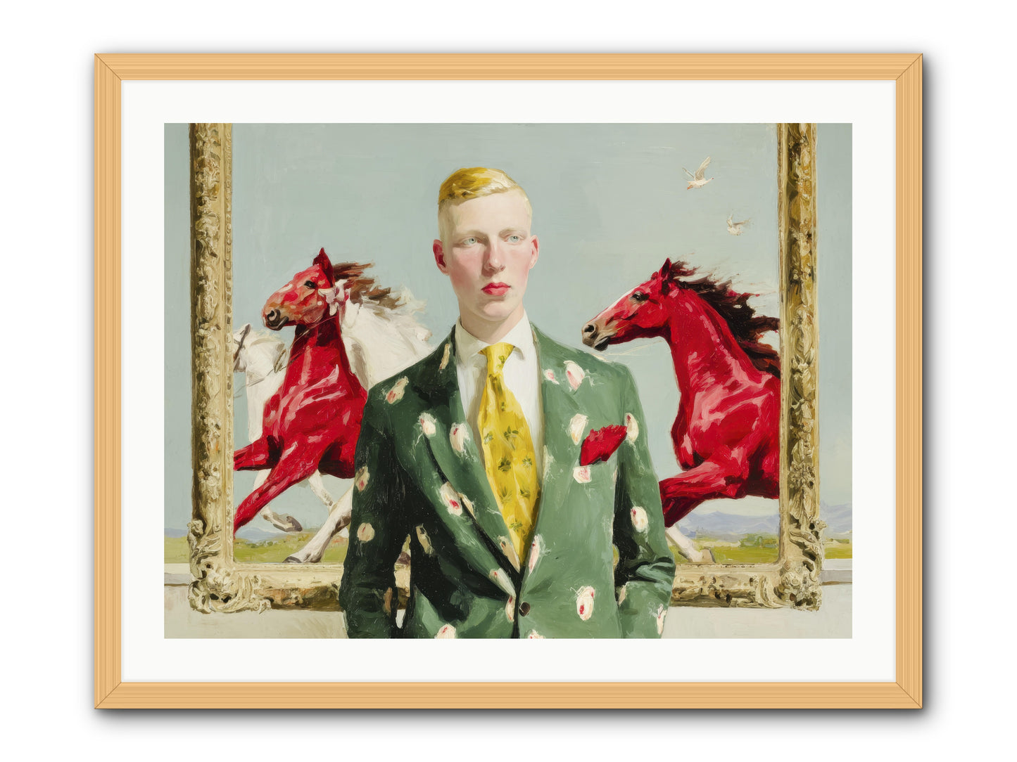 The Well-Dressed Riddle -- Framed Print - Natural 32x24