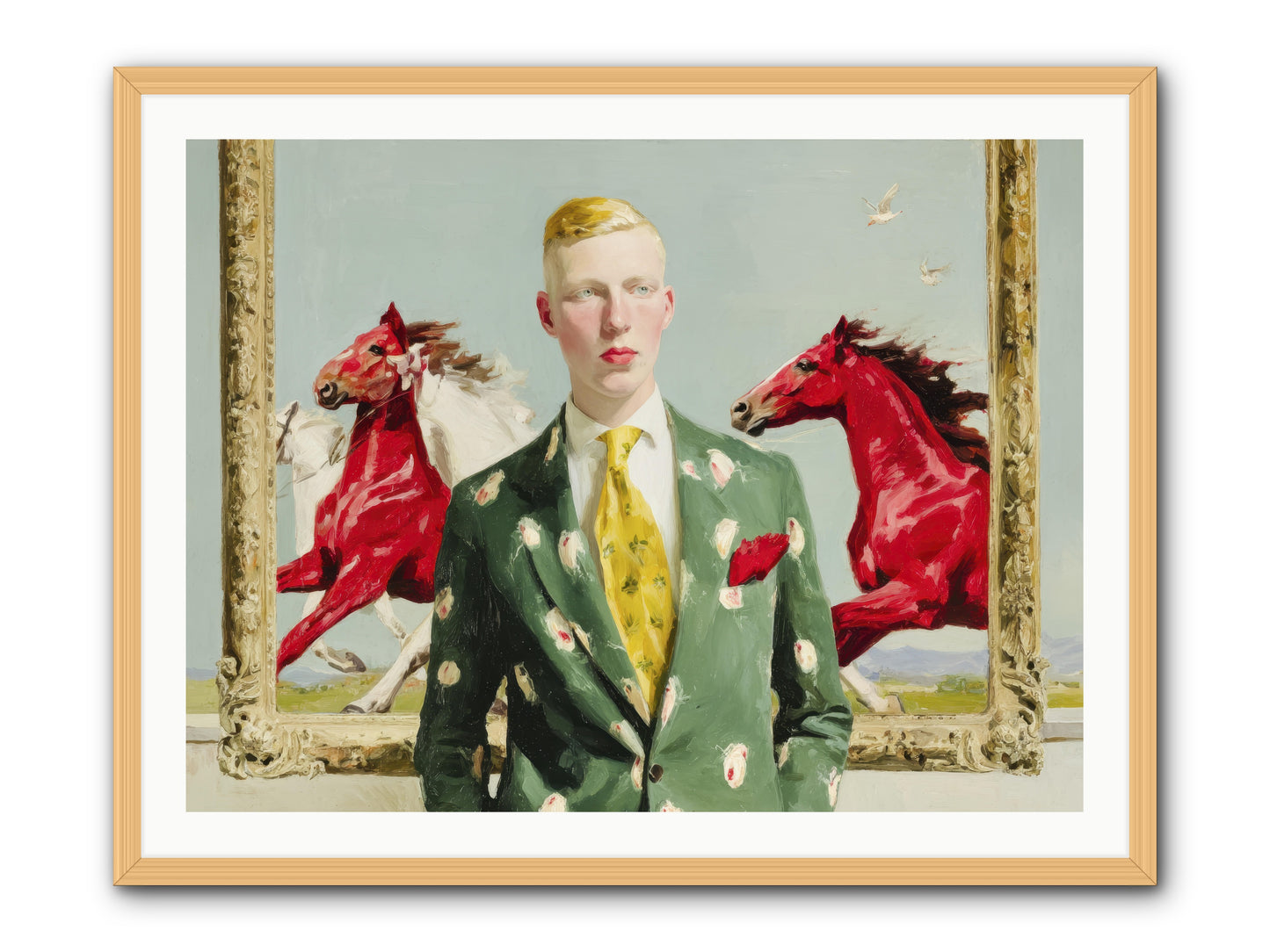 The Well-Dressed Riddle -- Framed Print - Natural 40x30