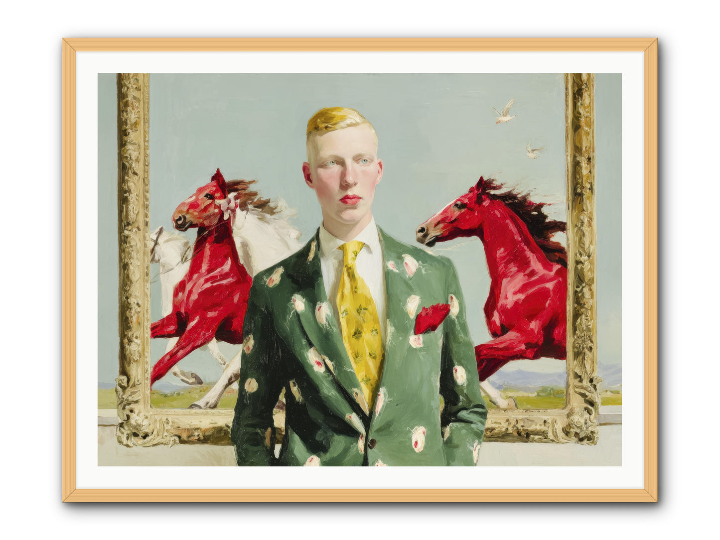 The Well-Dressed Riddle -- Framed Print - Natural 48x36