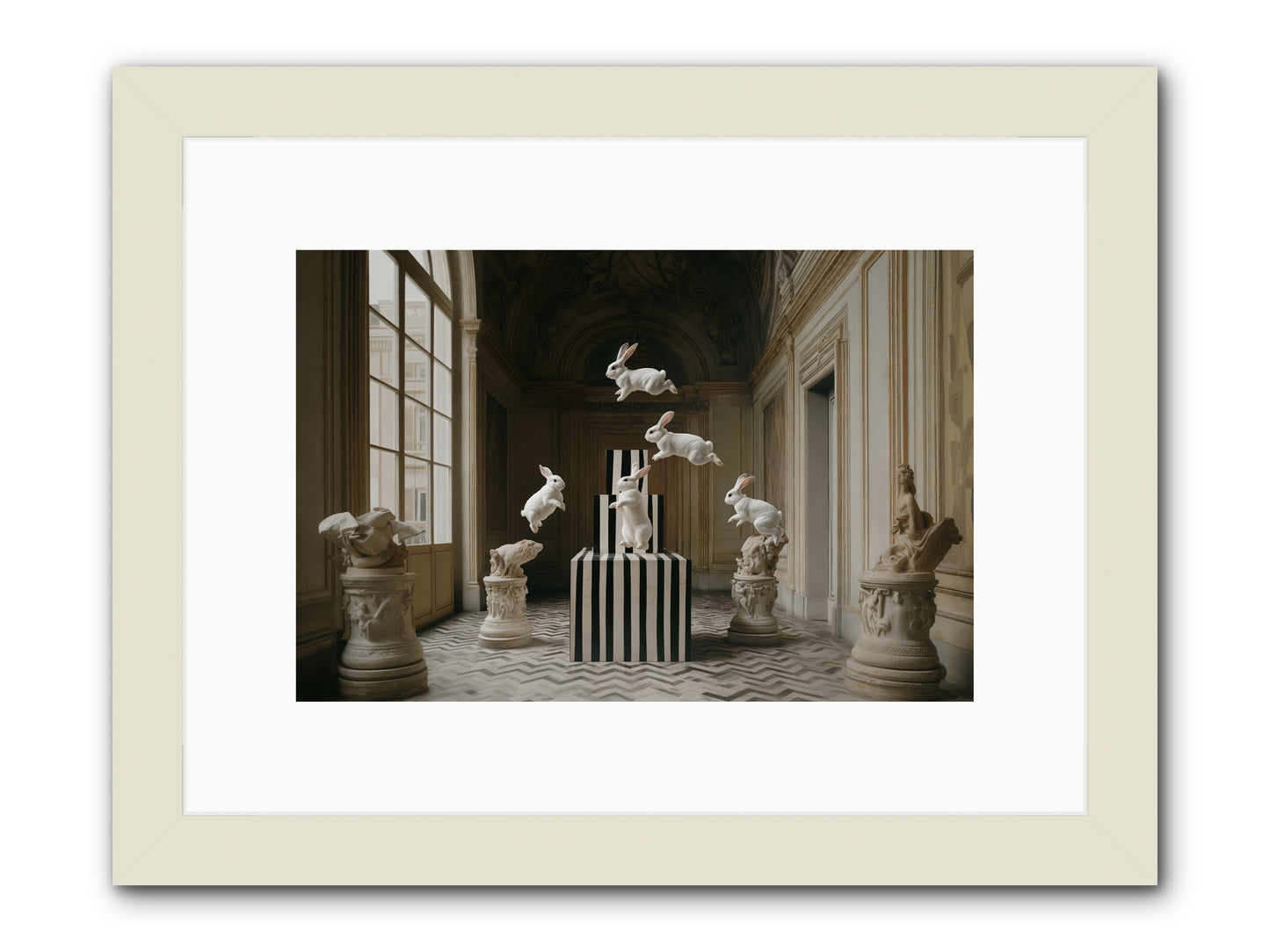 The Whimsical Hour -- Framed Print - White 12x8