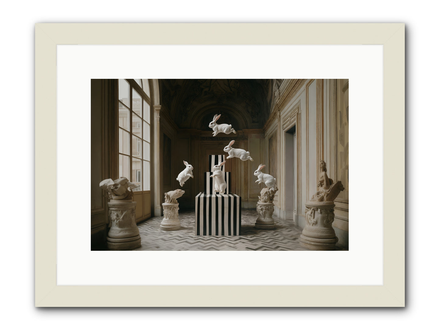 The Whimsical Hour -- Framed Print - White 15x10