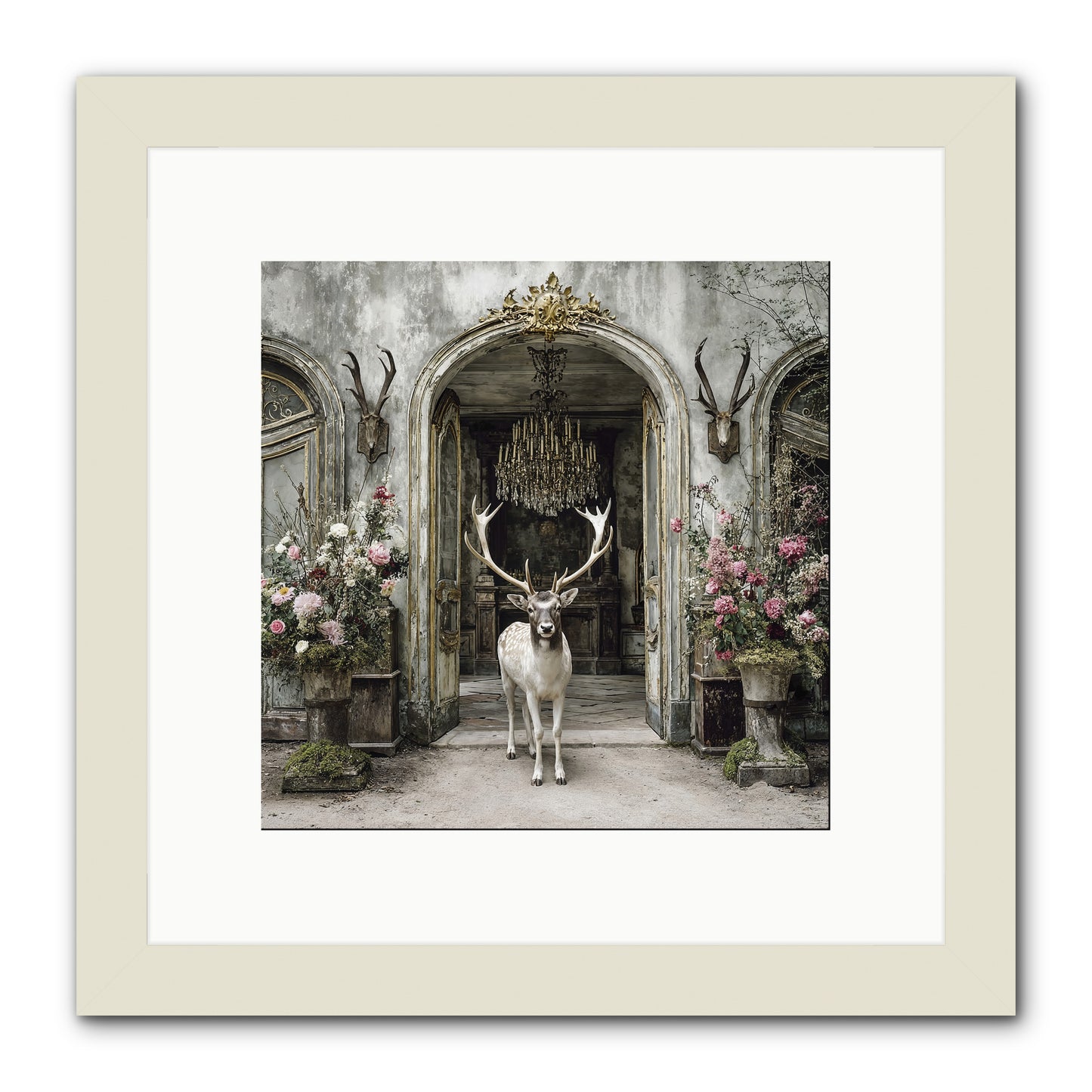 The Wild Orchard Guest -- Framed Print - White 10x10