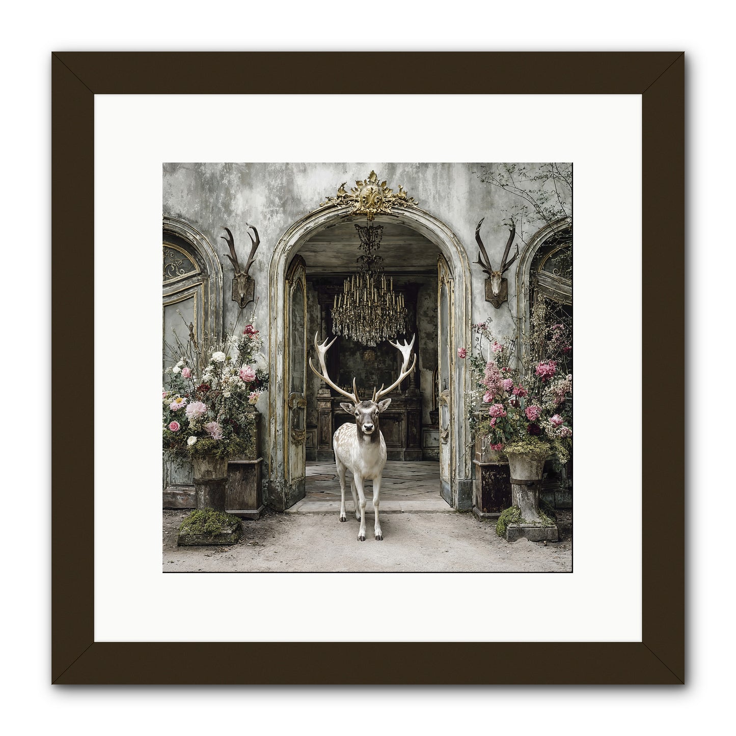 The Wild Orchard Guest -- Framed Print - Black 12x12