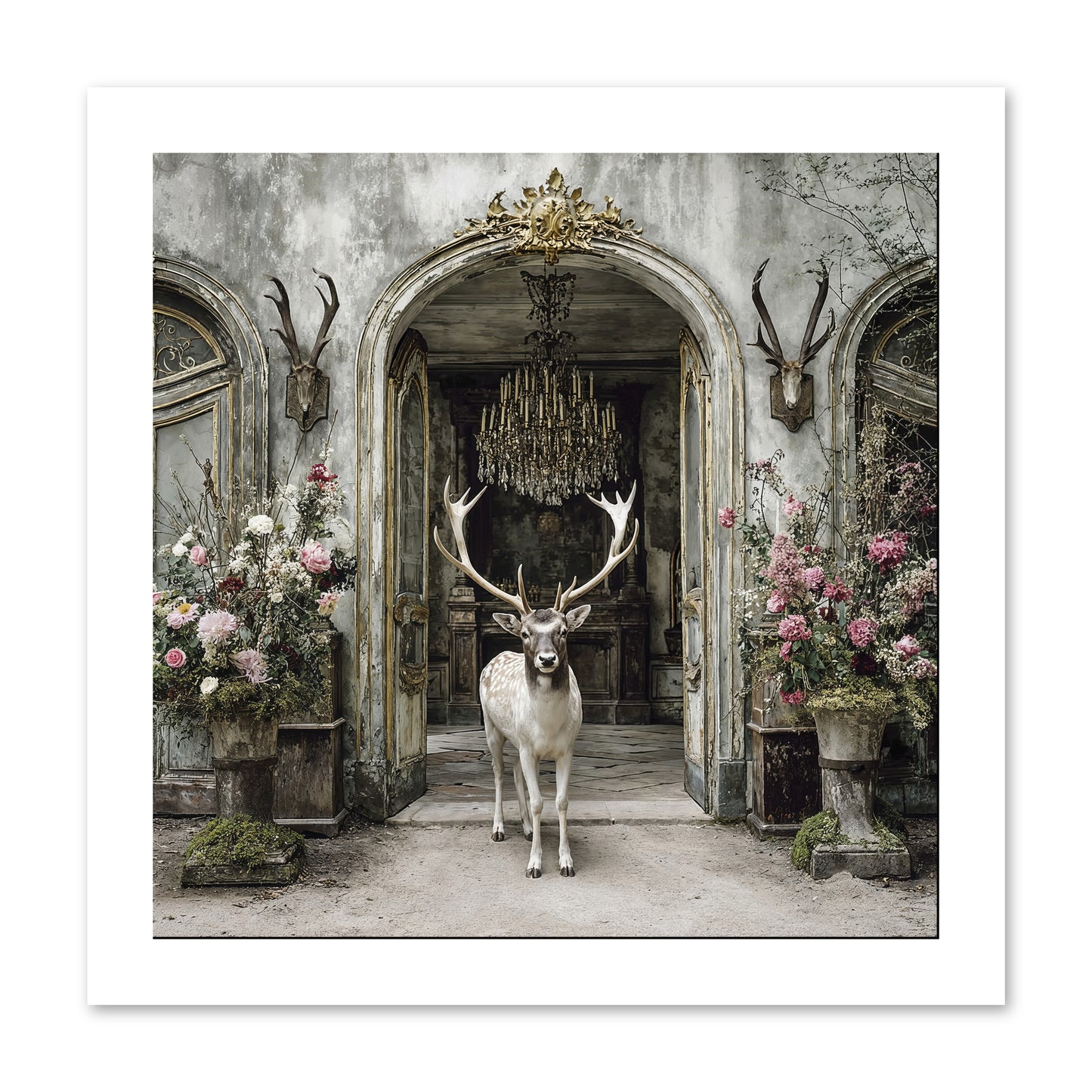 The Wild Orchard Guest -- Paper Print 12x12