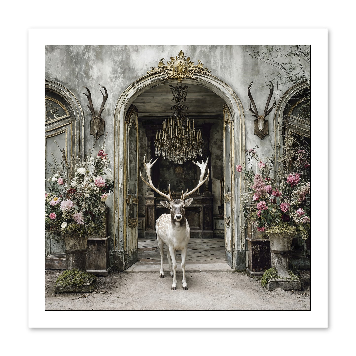 The Wild Orchard Guest -- Paper Print 16x16