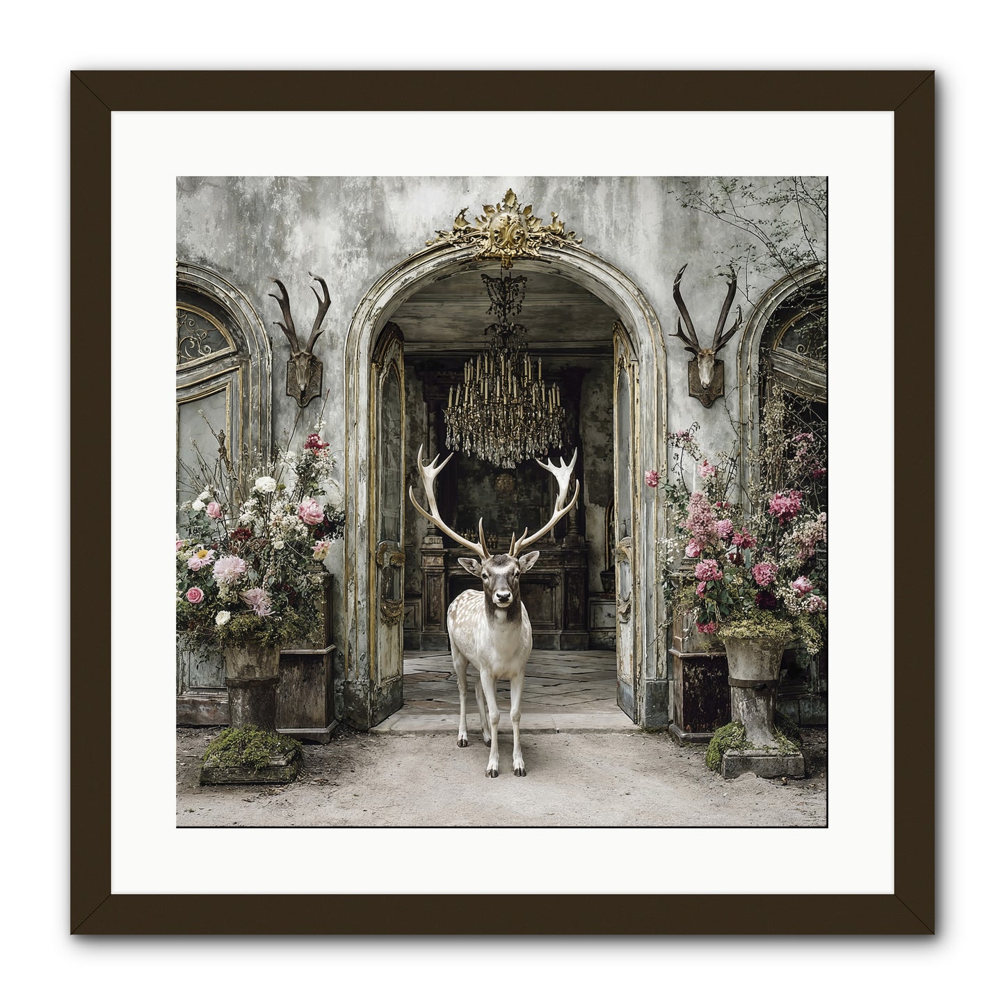 The Wild Orchard Guest -- Framed Print - Black 20x20
