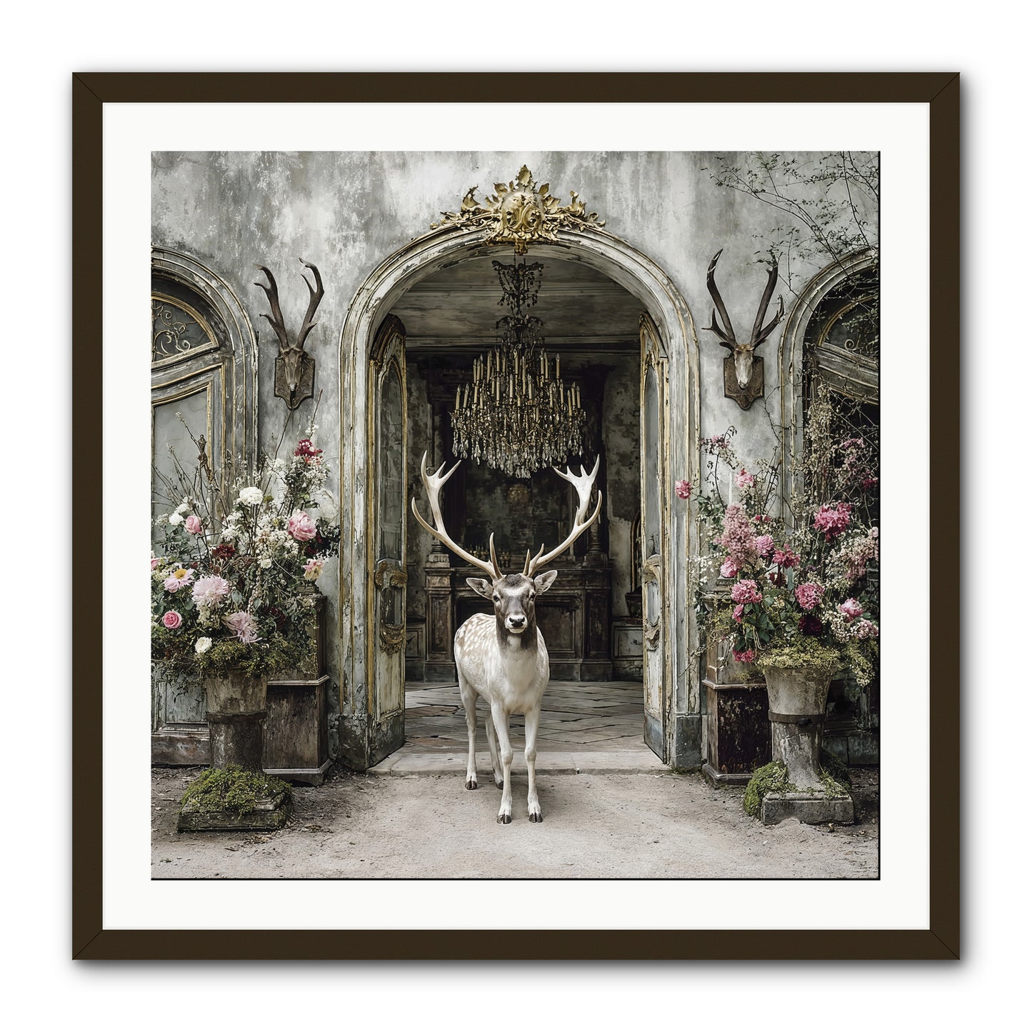 The Wild Orchard Guest -- Framed Print - Black 30x30