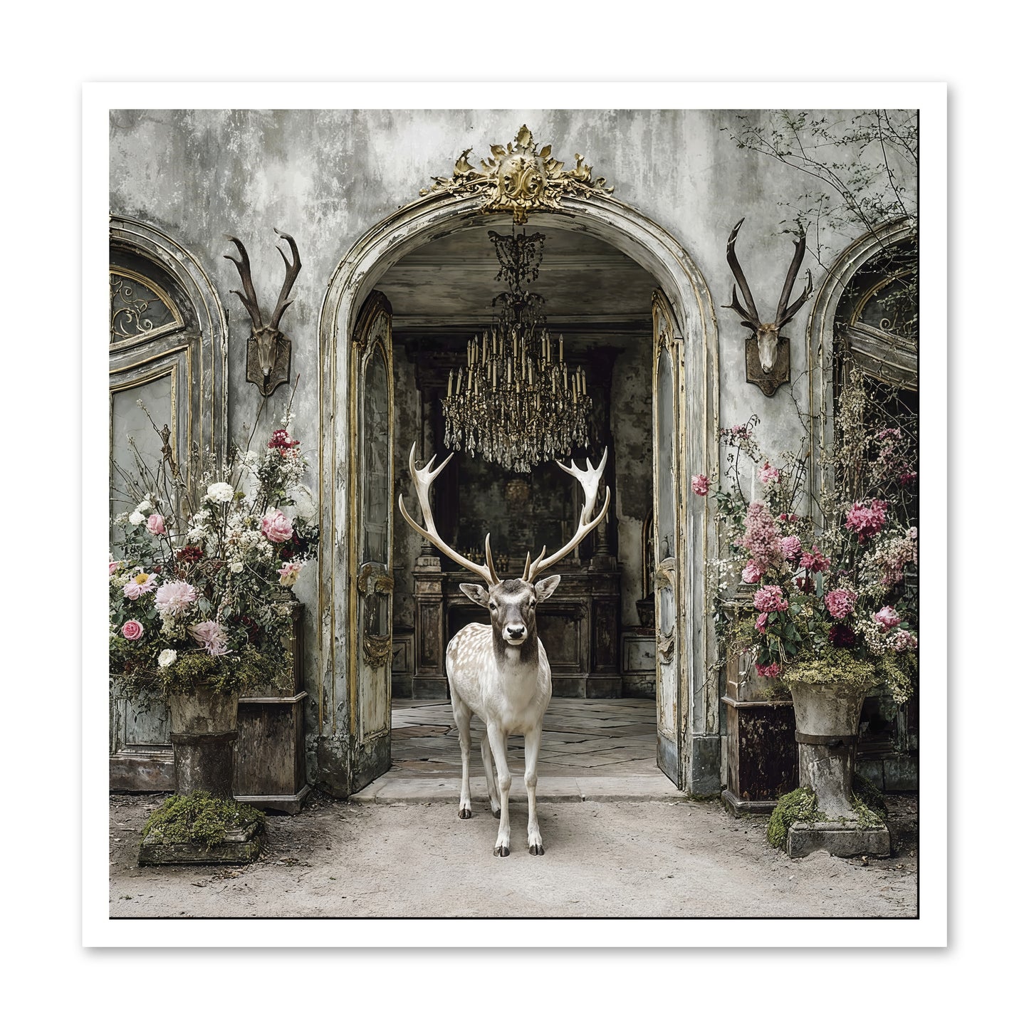 The Wild Orchard Guest -- Paper Print 30x30