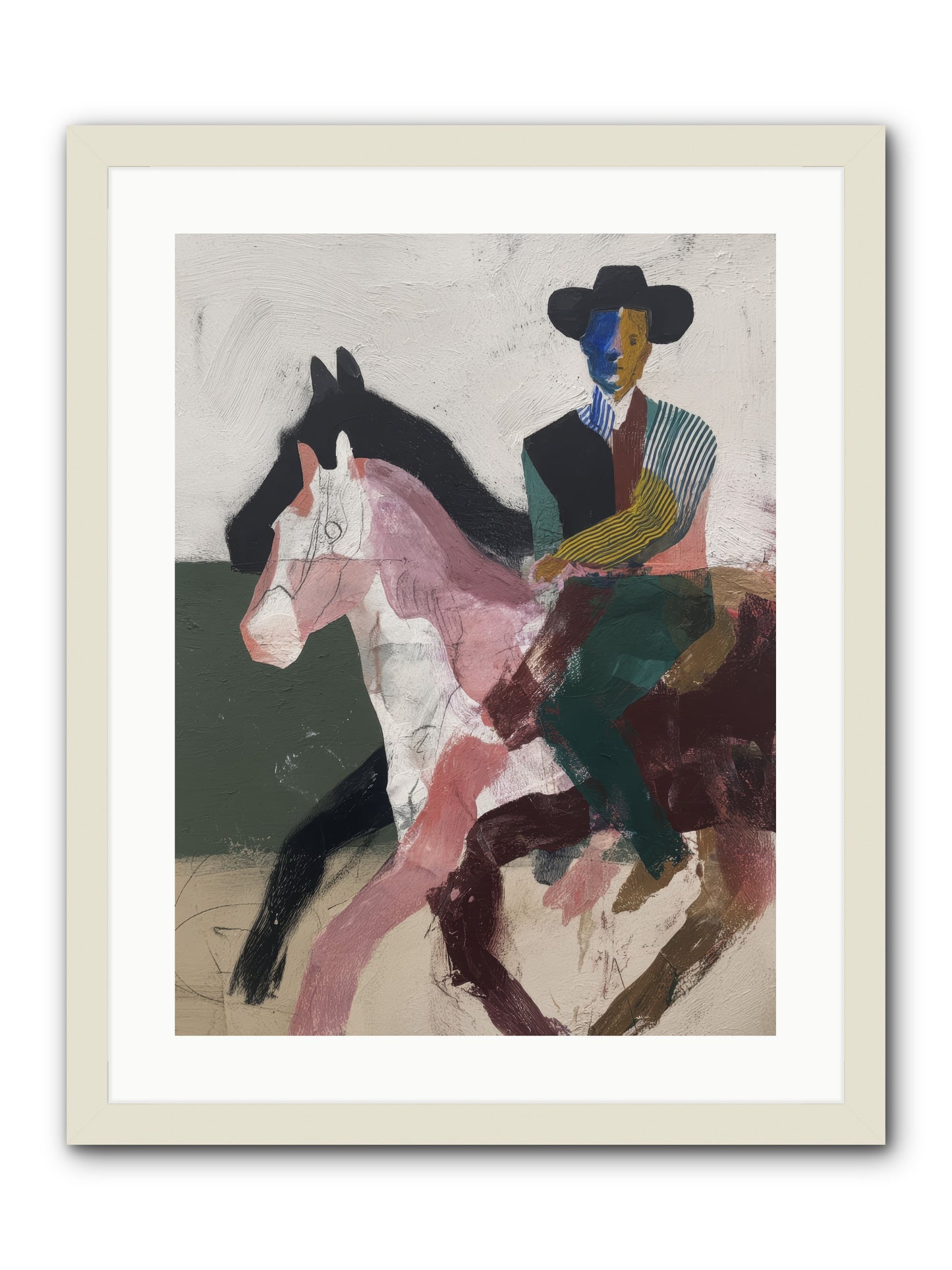 The Wind Chaser -- Framed Print - White 18x24