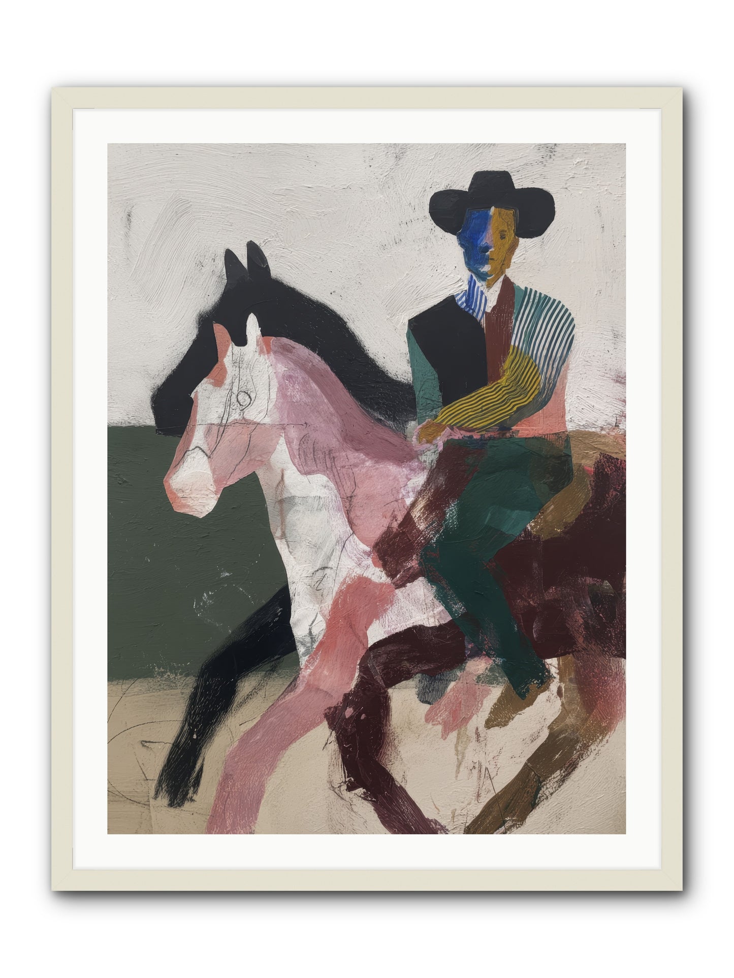 The Wind Chaser -- Framed Print - White 30x40
