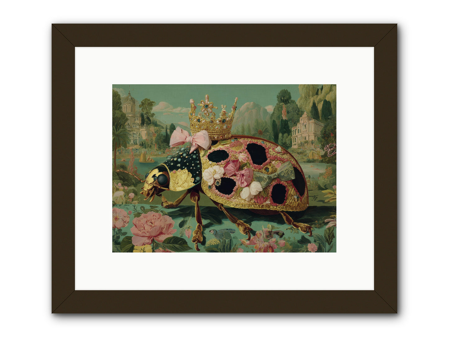 The Winsome Pavilion -- Framed Print - Black 12x9
