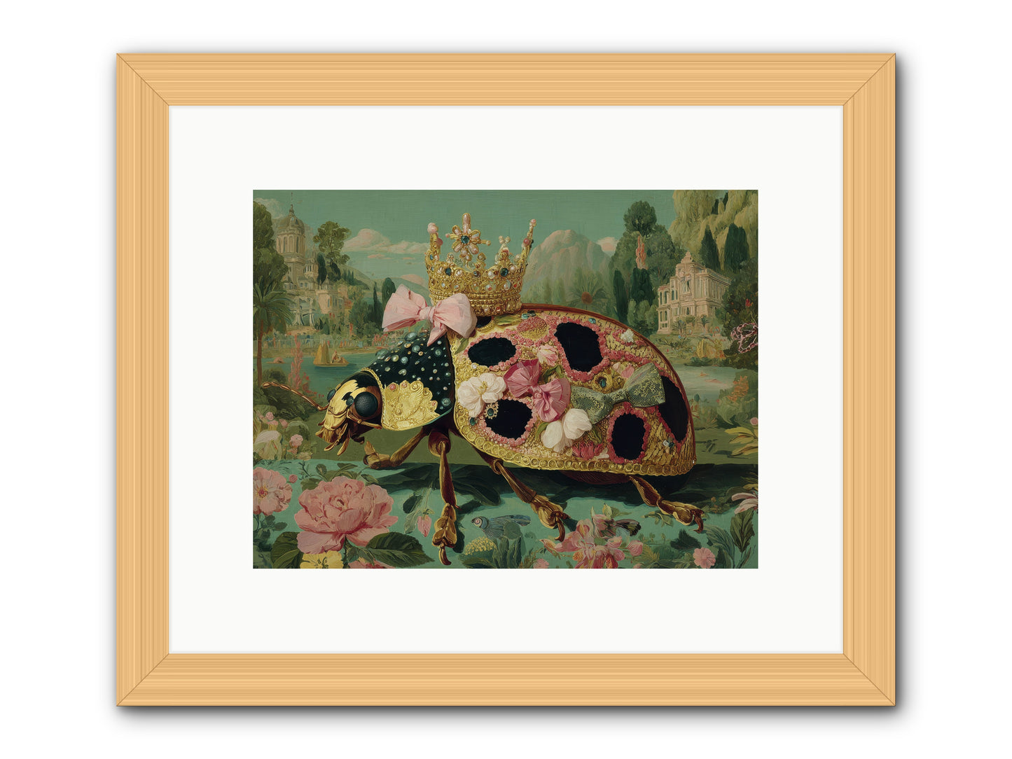 The Winsome Pavilion -- Framed Print - Natural 12x9