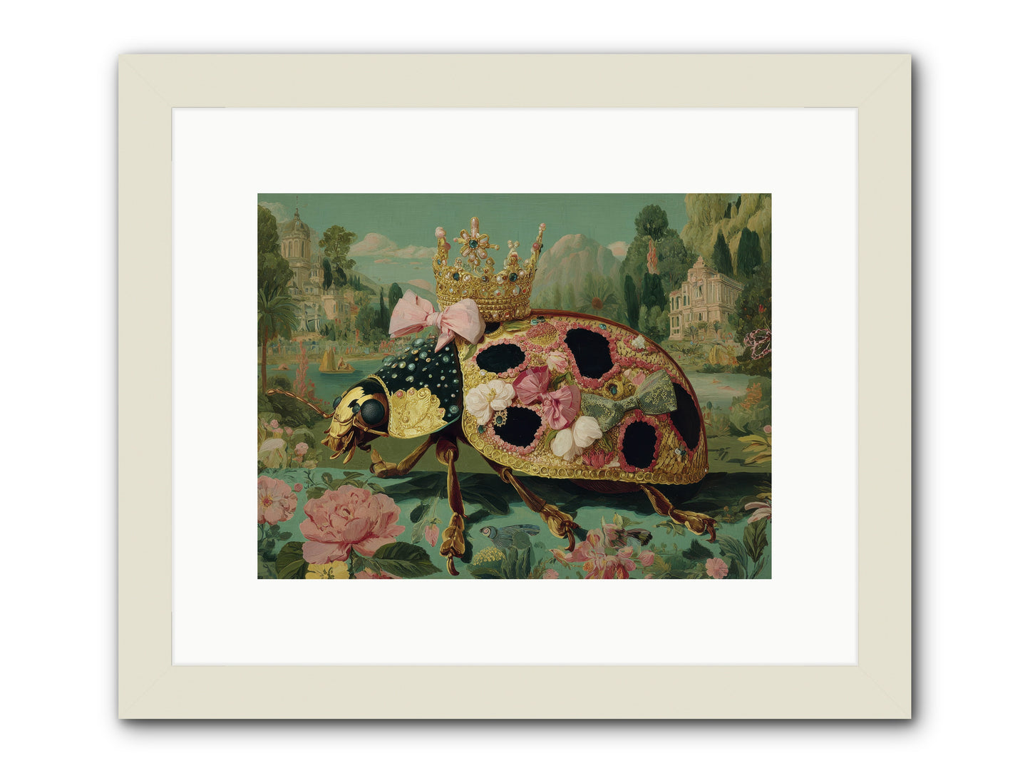 The Winsome Pavilion -- Framed Print - White 12x9