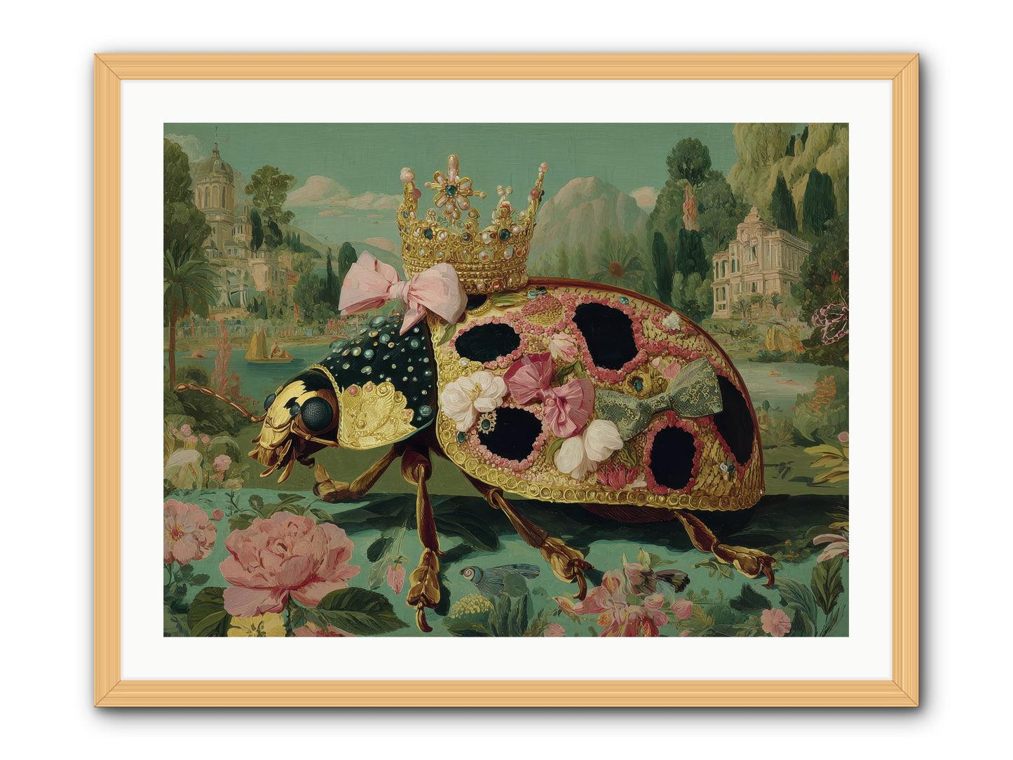 The Winsome Pavilion -- Framed Print - Natural 32x24