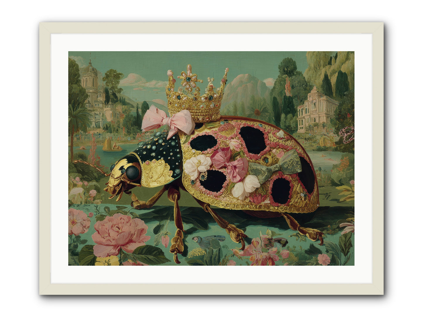 The Winsome Pavilion -- Framed Print - White 32x24