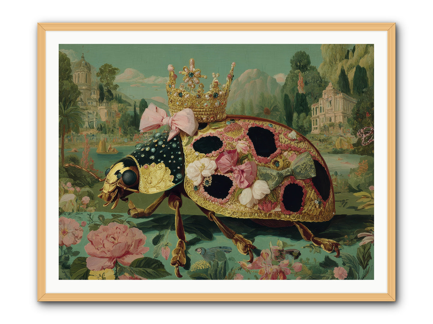 The Winsome Pavilion -- Framed Print - Natural 48x36