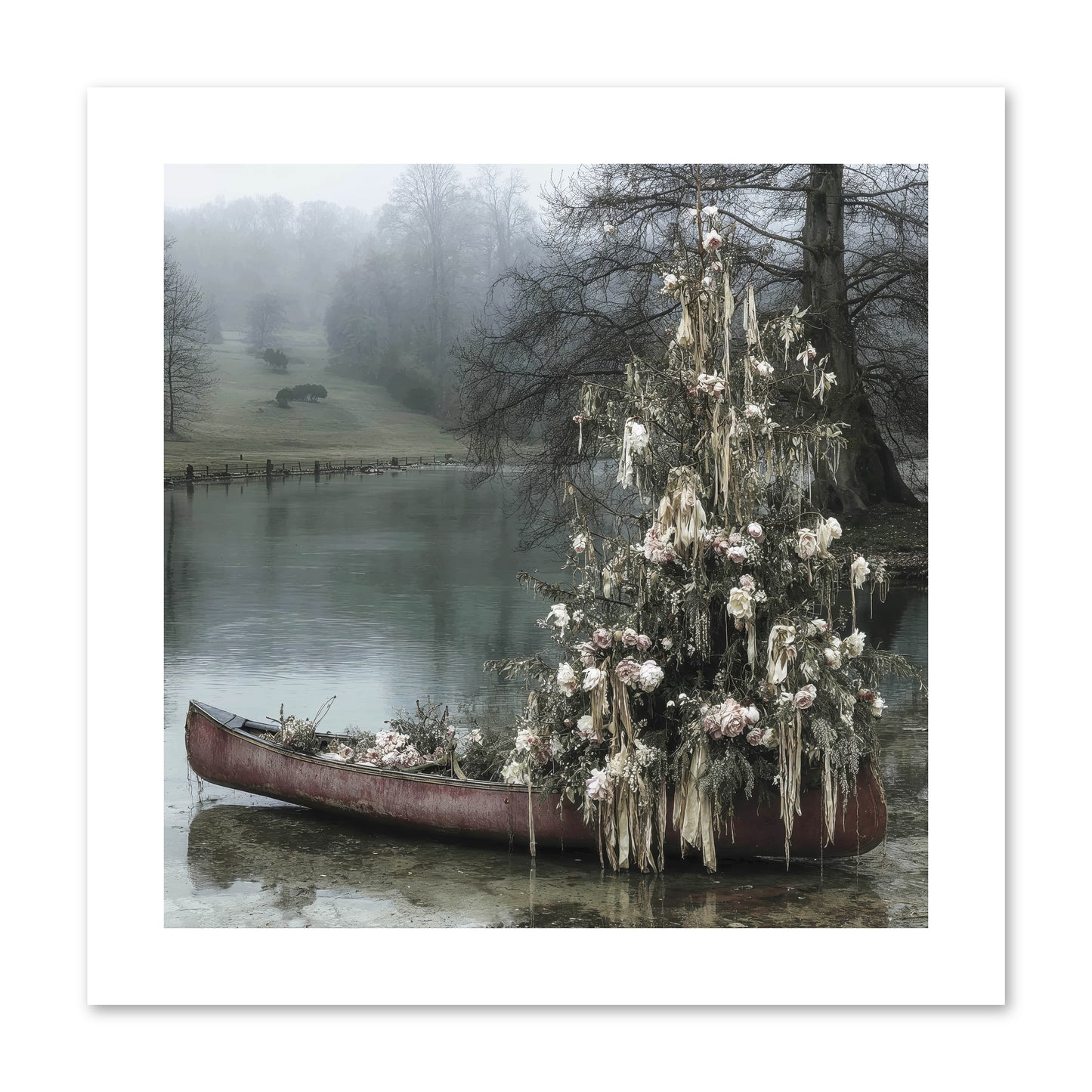 The Winter Lake Wonder -- Paper Print 10x10