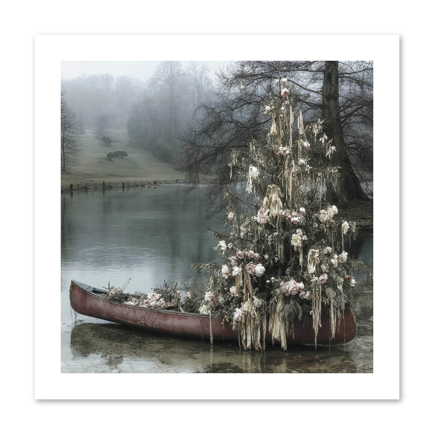 The Winter Lake Wonder -- Loose Canvas Print 12x12