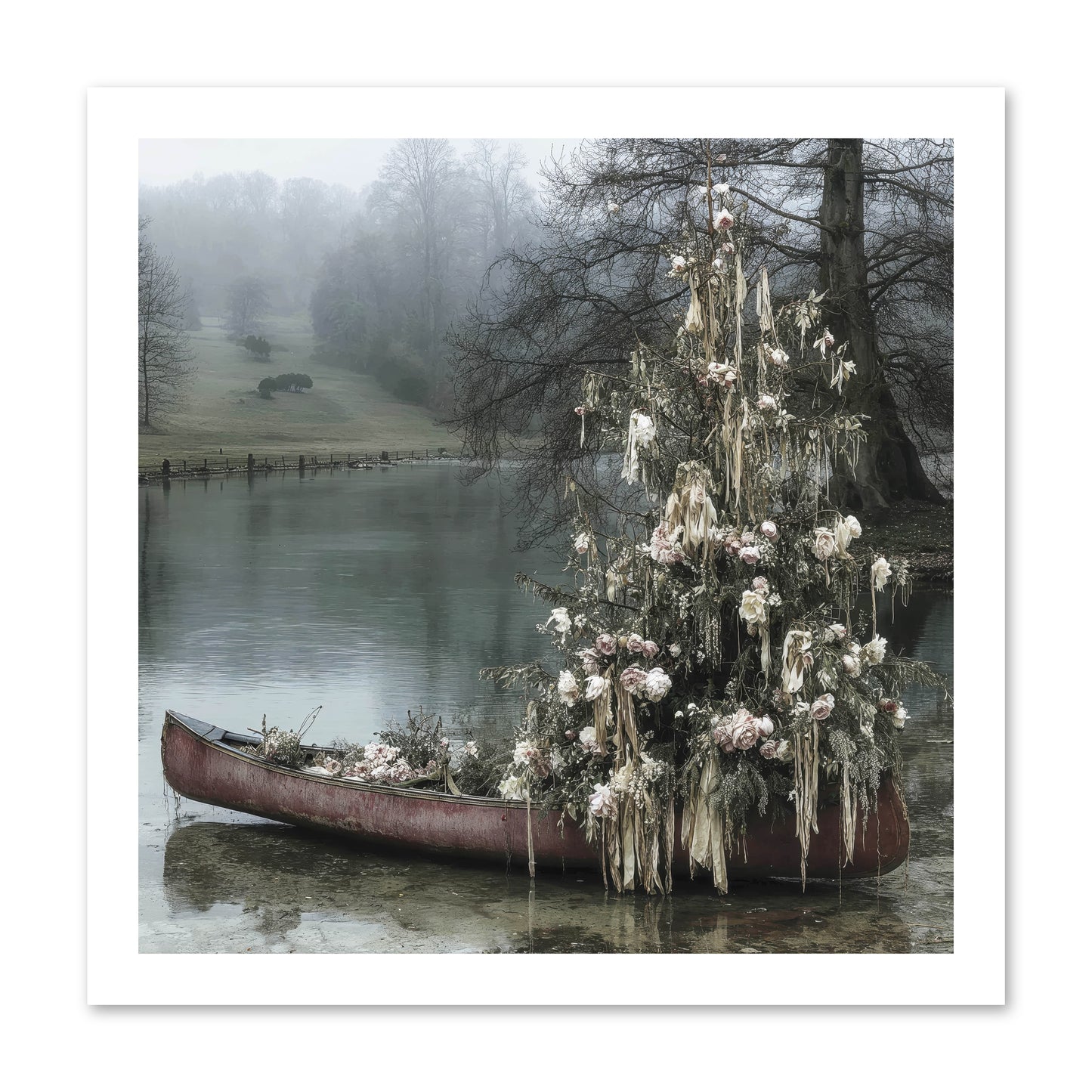 The Winter Lake Wonder -- Loose Canvas Print 16x16