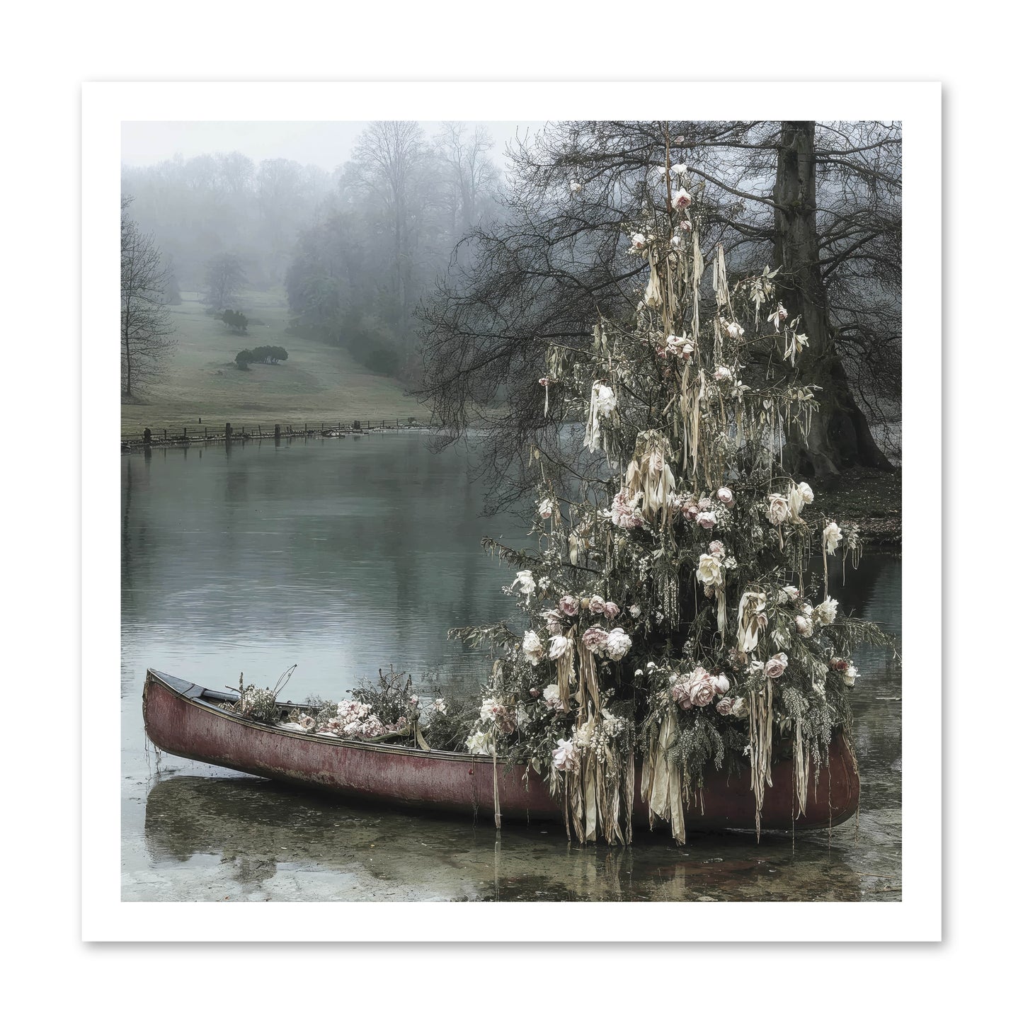 The Winter Lake Wonder -- Paper Print 20x20