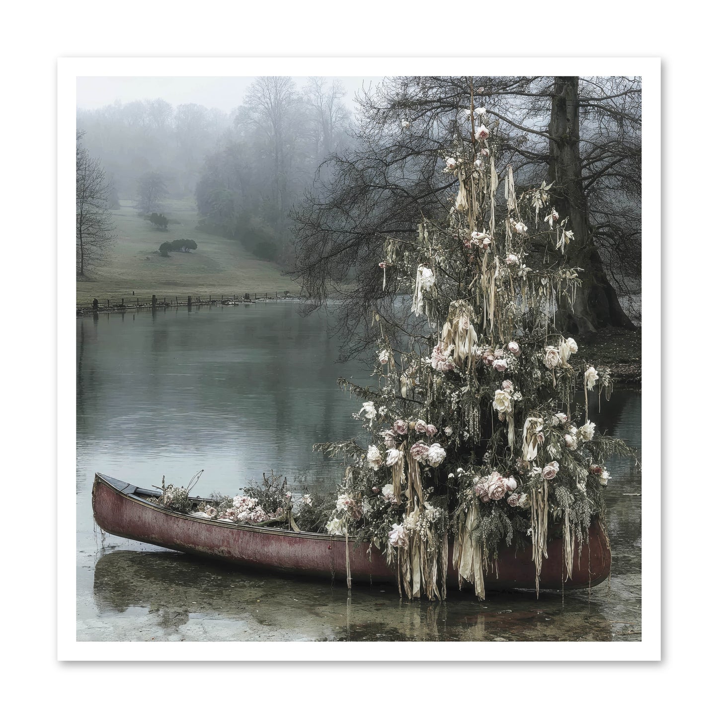 The Winter Lake Wonder -- Loose Canvas Print 30x30