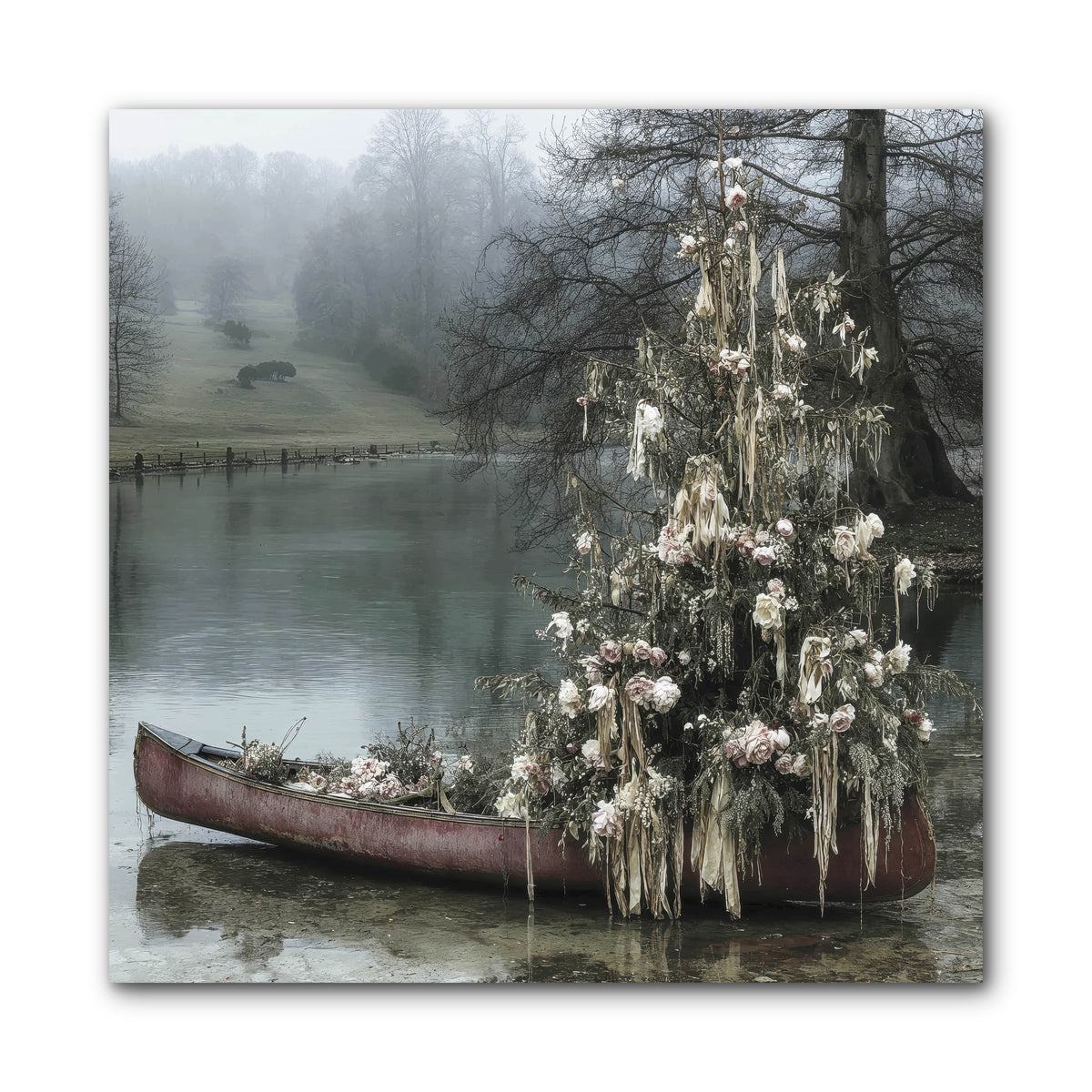 The Winter Lake Wonder -- Wrapped Canvas 10x10