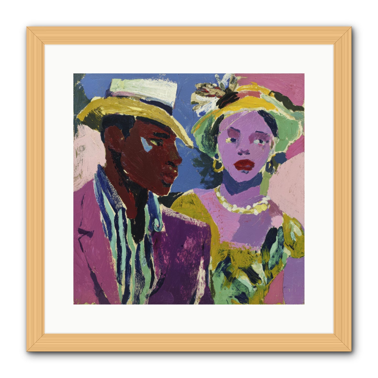 The Woman Who Bloomed -- Framed Print - Natural 16x16