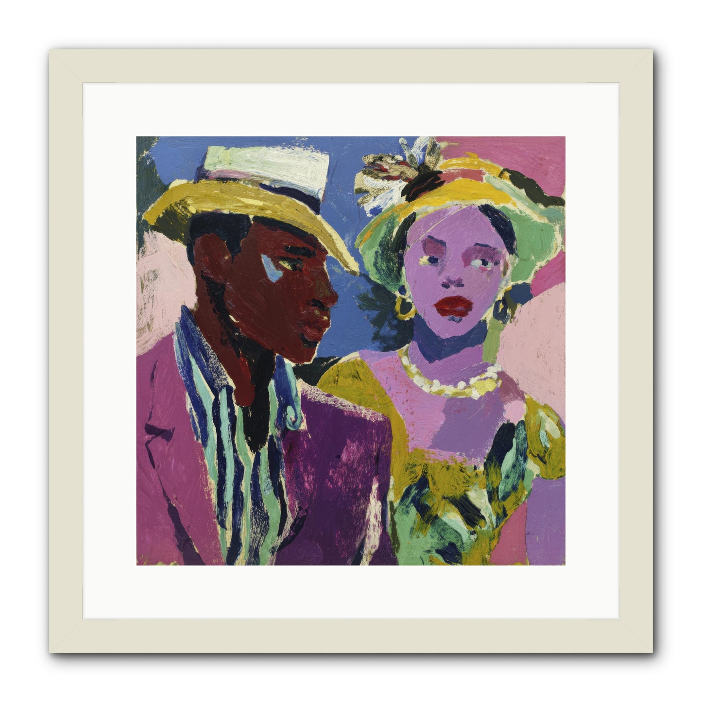 The Woman Who Bloomed -- Framed Print - White 16x16