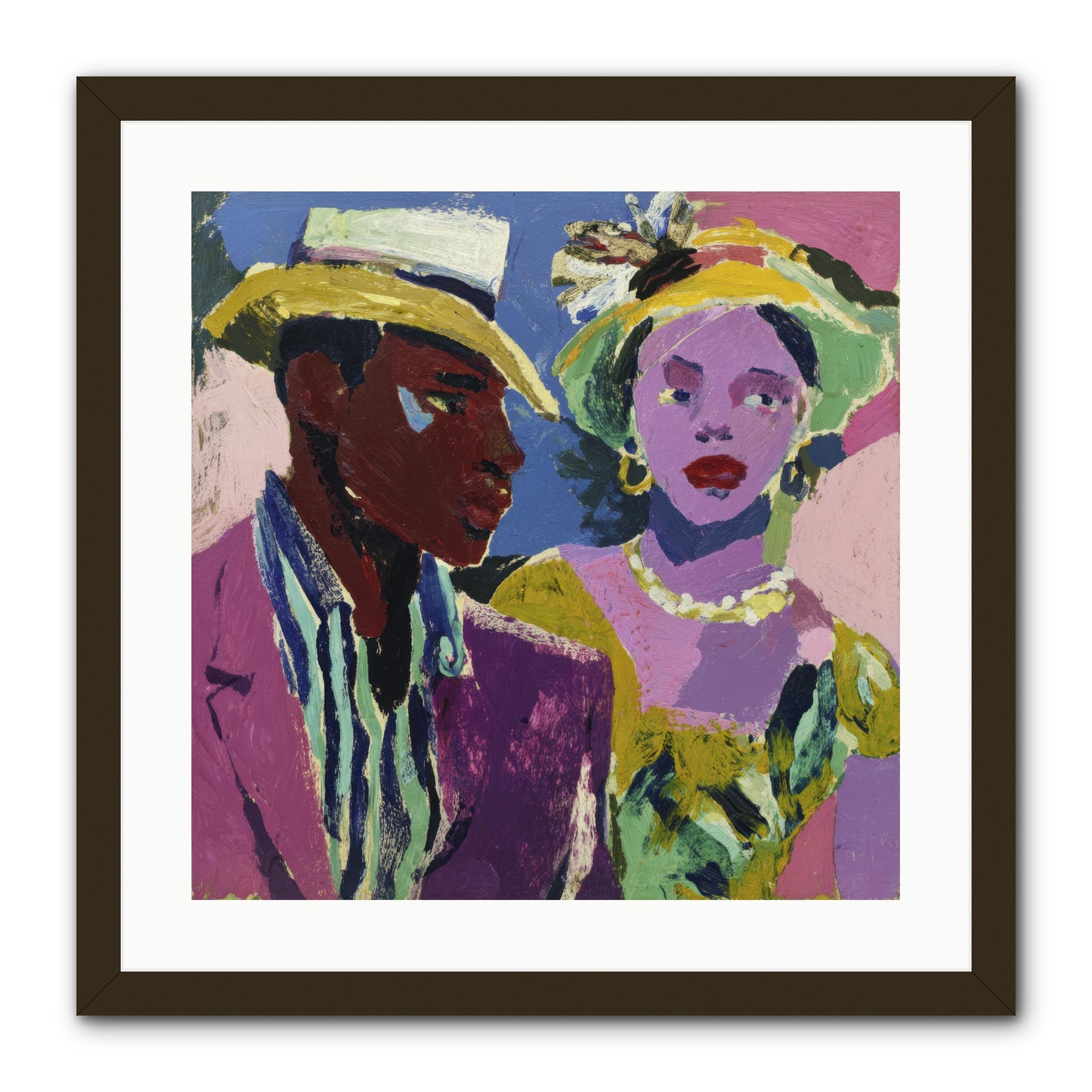 The Woman Who Bloomed -- Framed Print - Black 20x20