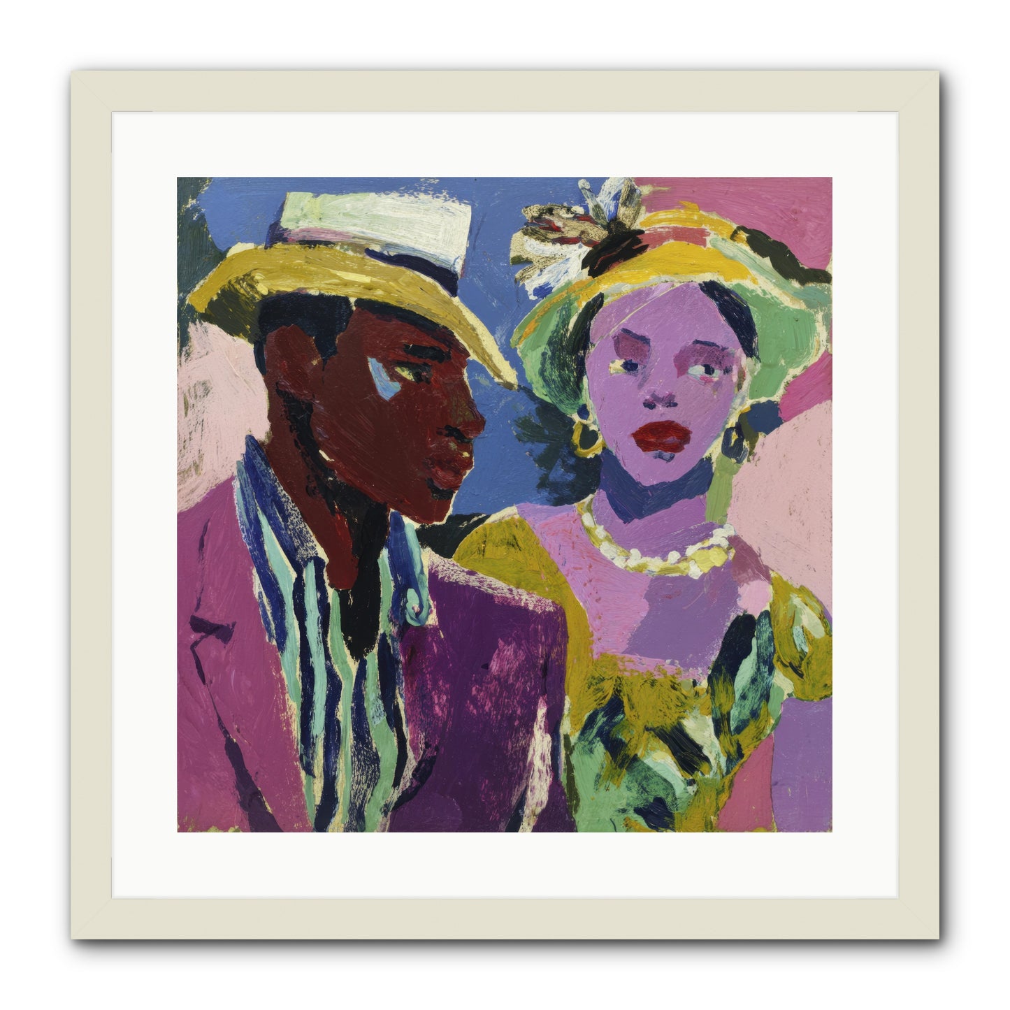 The Woman Who Bloomed -- Framed Print - White 20x20