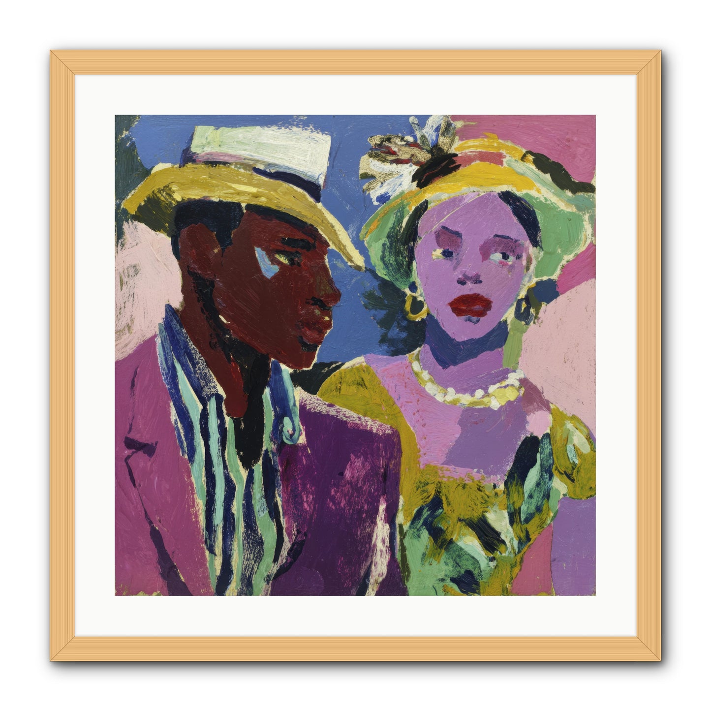 The Woman Who Bloomed -- Framed Print - Natural 24x24